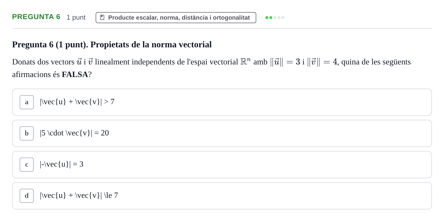 Enunciado: Pregunta 6 · Matemàtiques I UB 2024