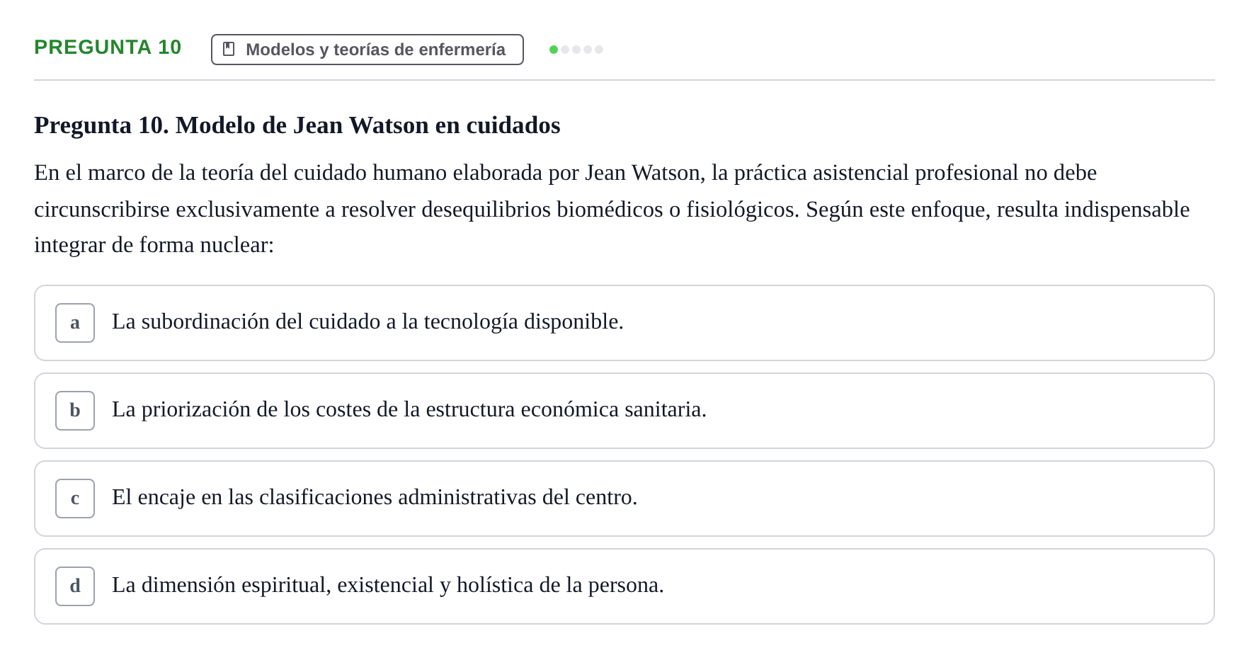 Enunciado: Pregunta 10