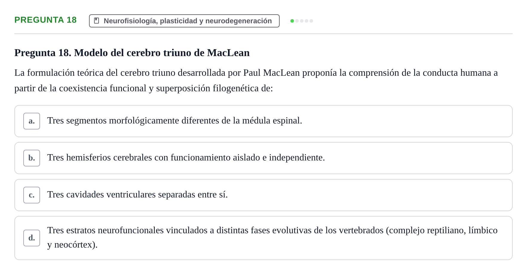 Enunciado: Pregunta 18