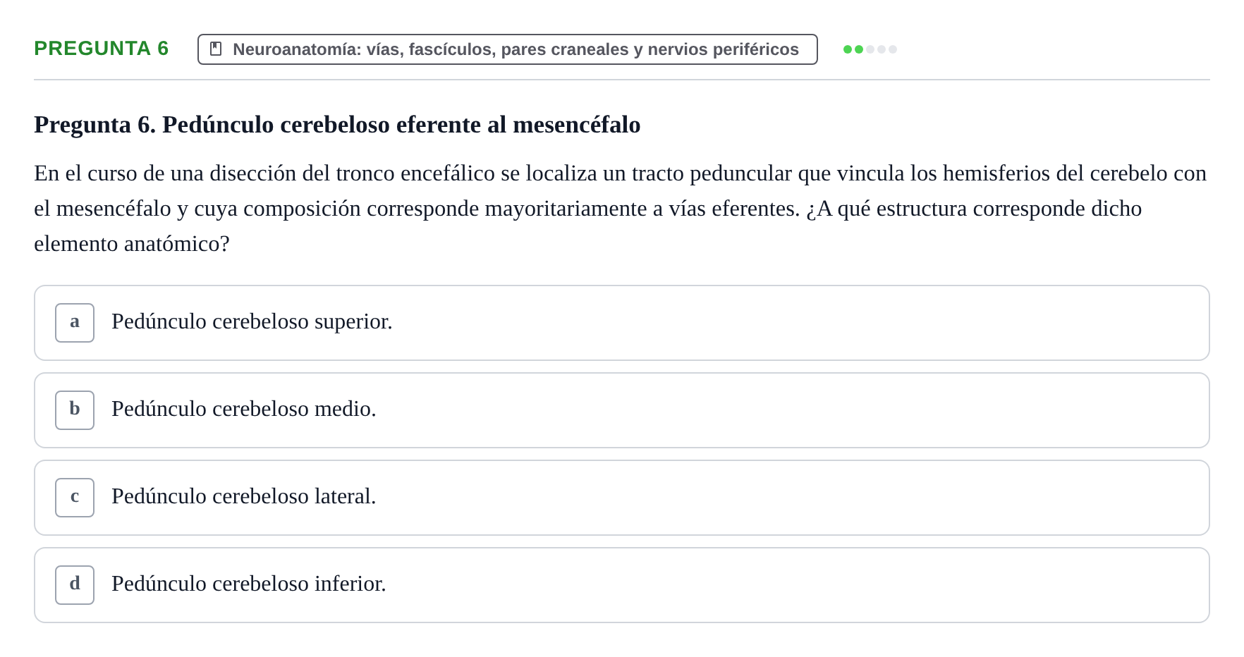 Enunciado: Pregunta 6
