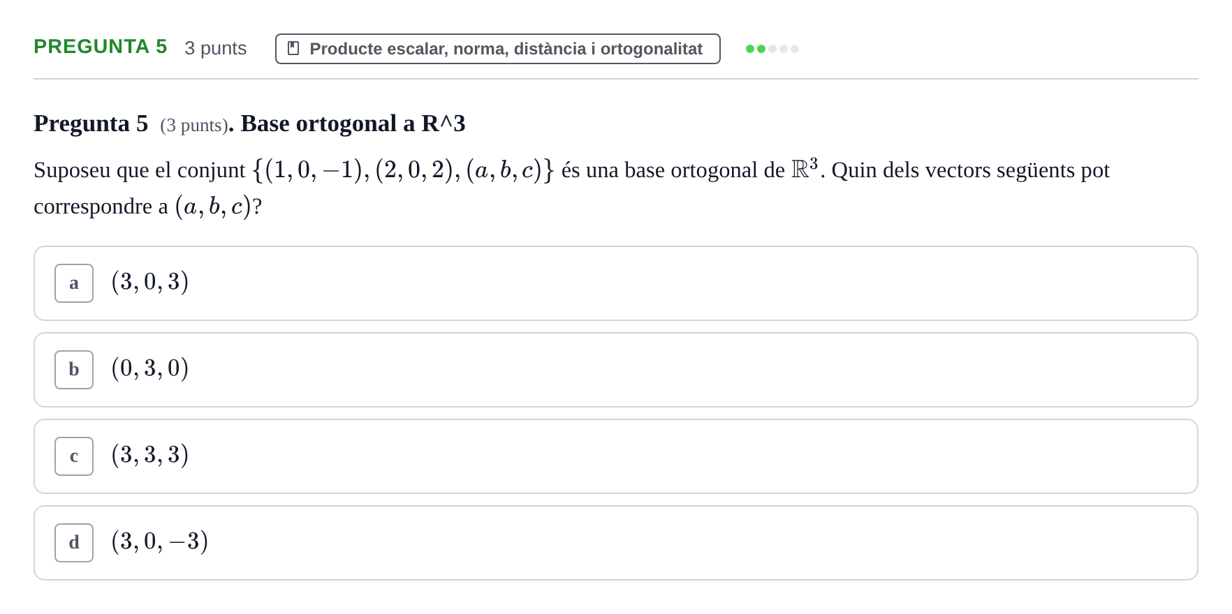 Enunciado: Pregunta 5 · Matemàtiques I UB 2017