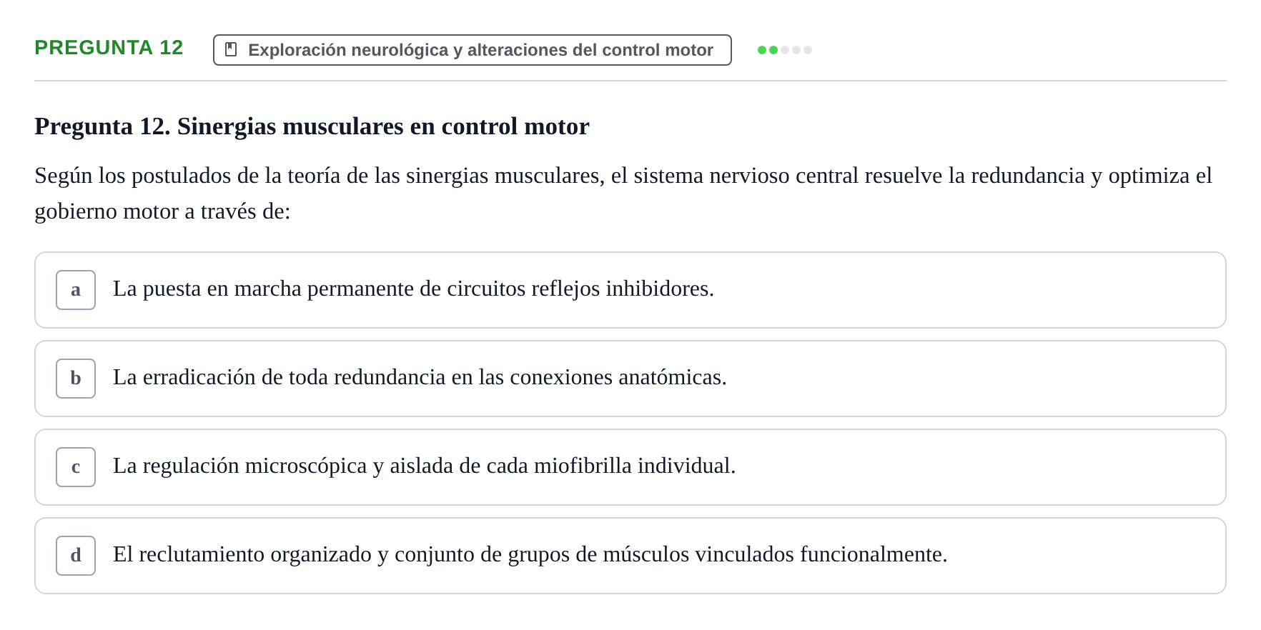 Enunciado: Pregunta 12