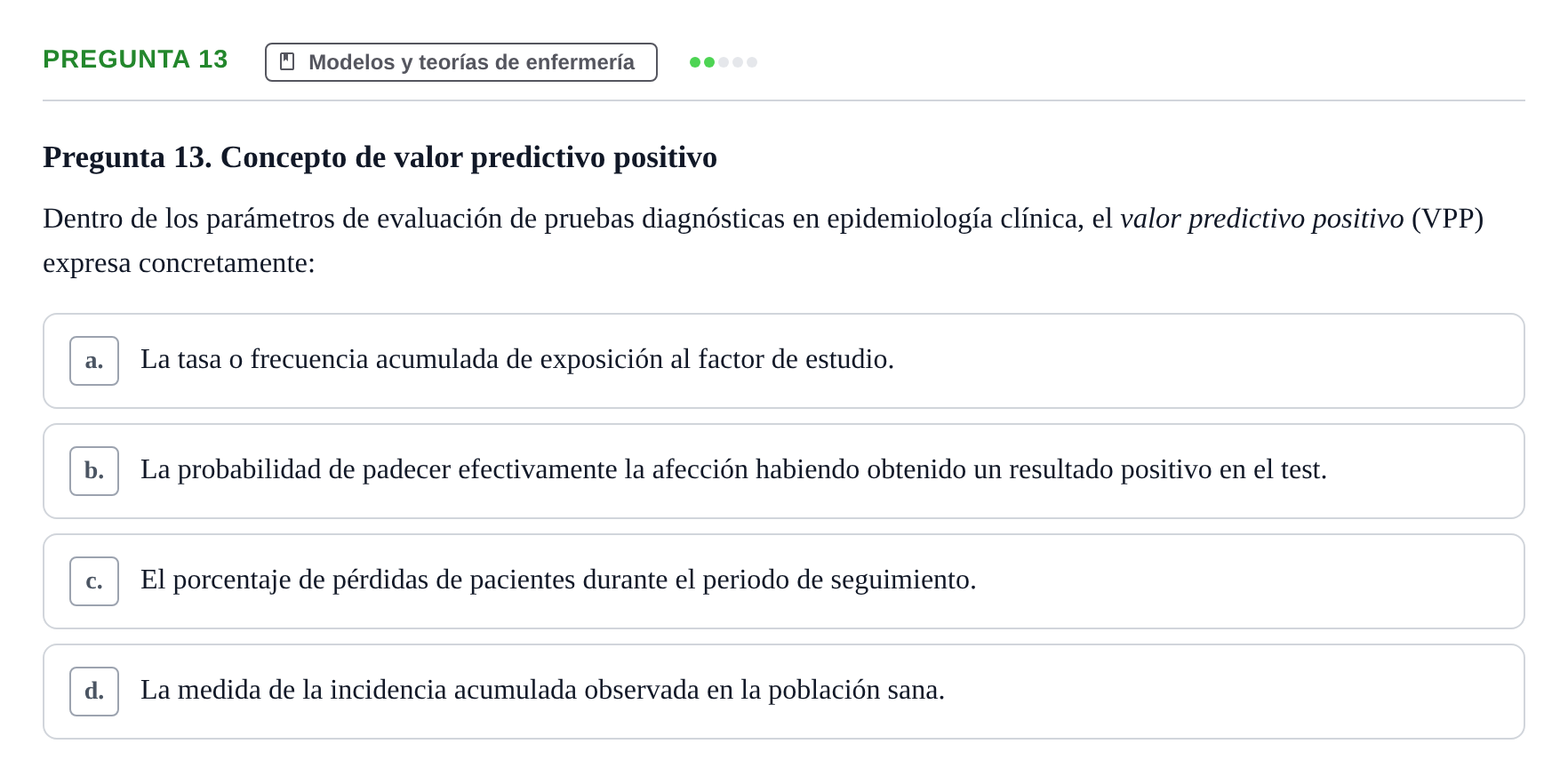 Enunciado: Pregunta 13