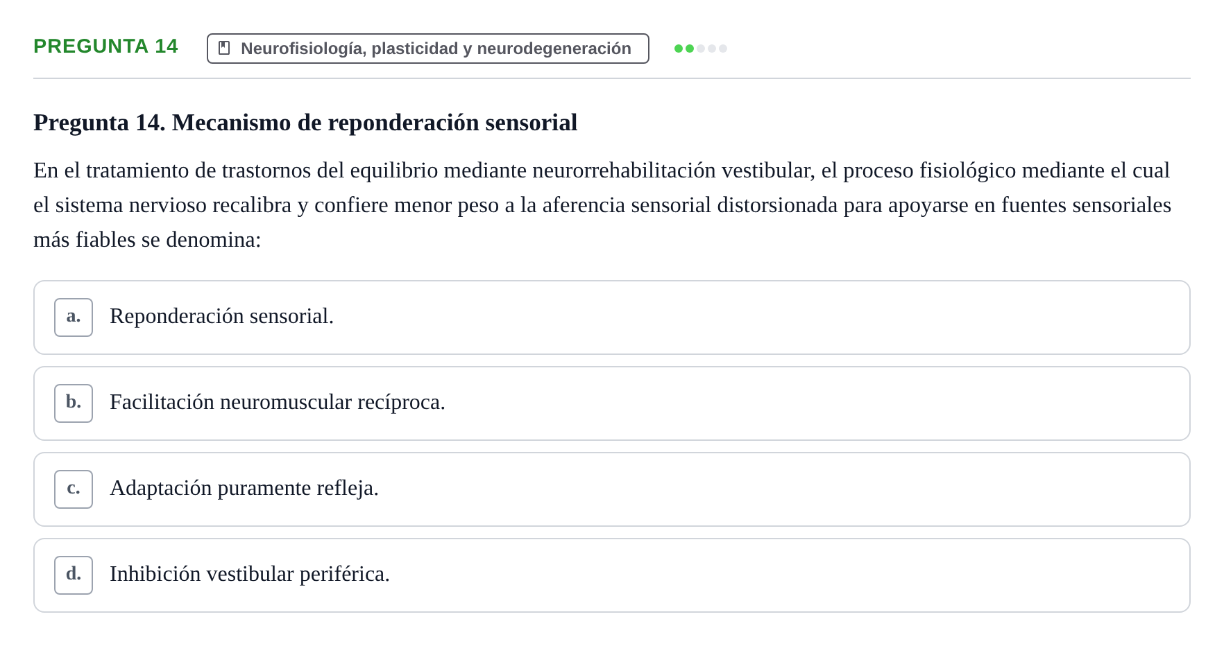 Enunciado: Pregunta 14