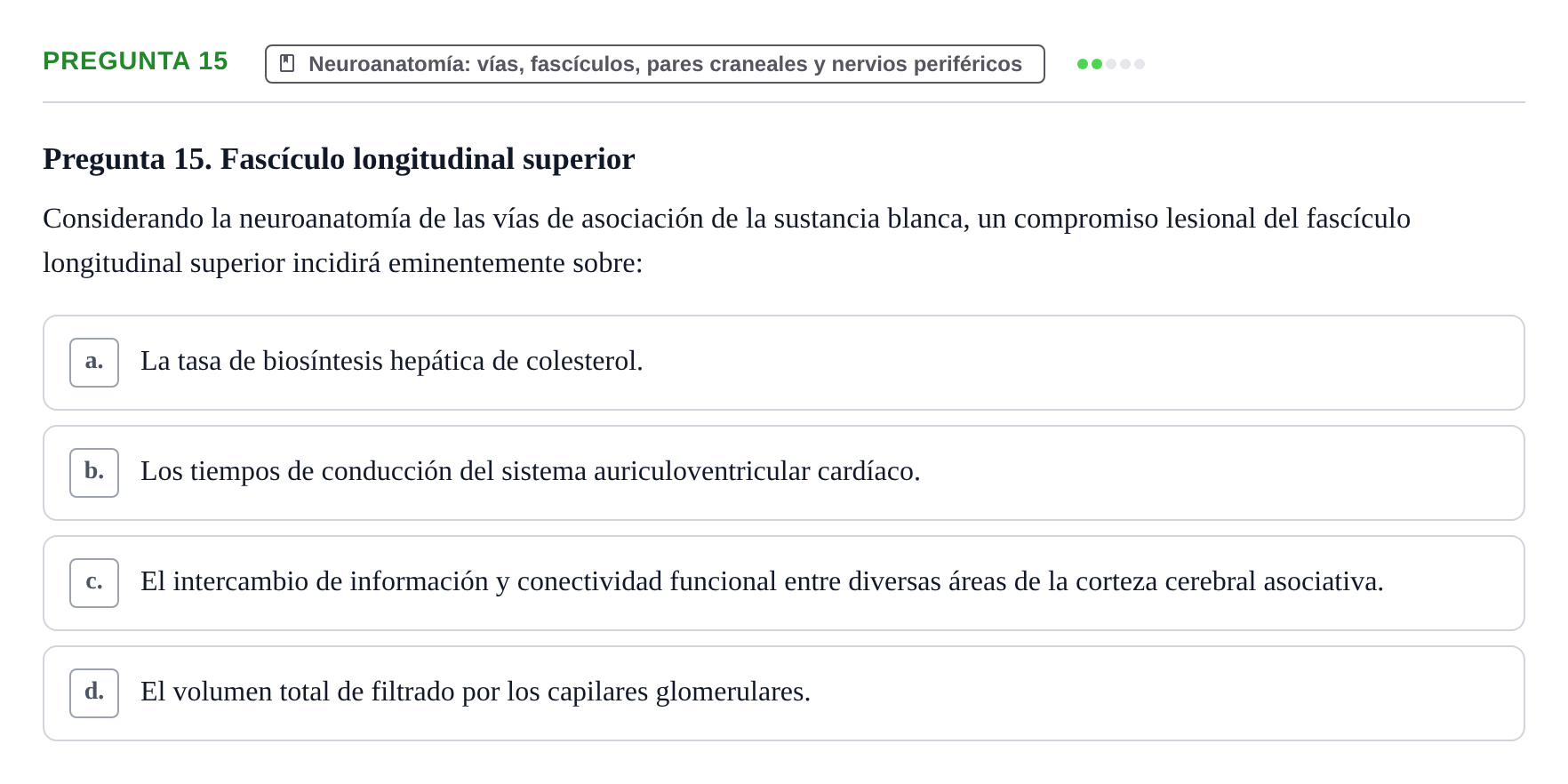 Enunciado: Pregunta 15
