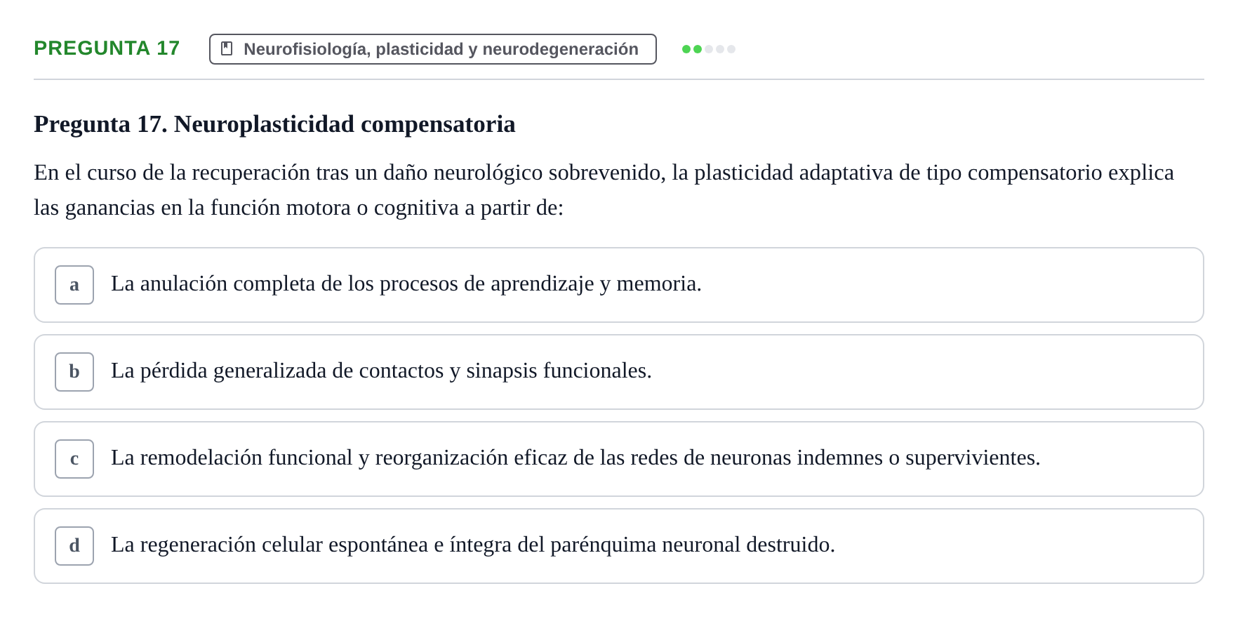Enunciado: Pregunta 17