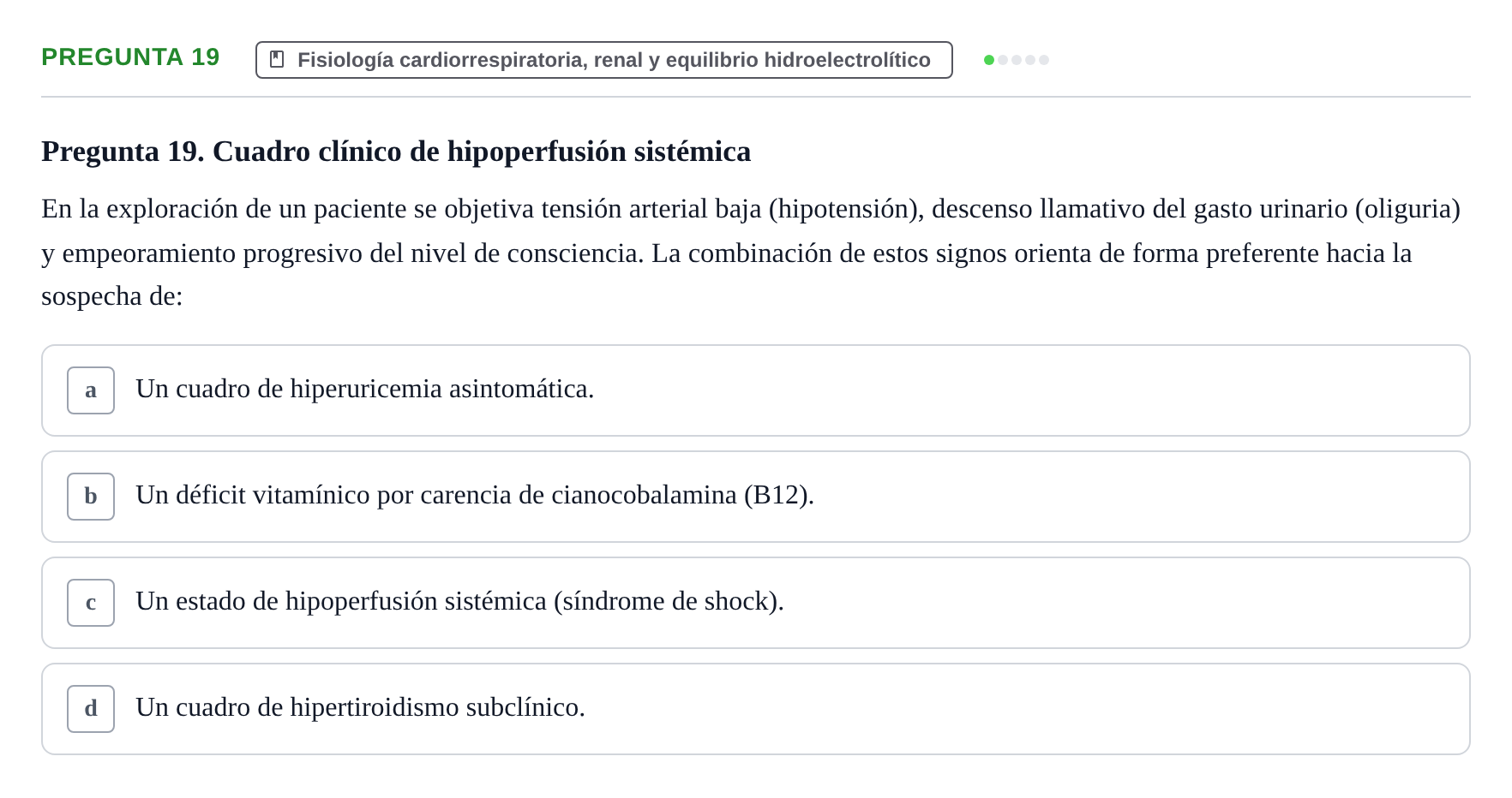 Enunciado: Pregunta 19
