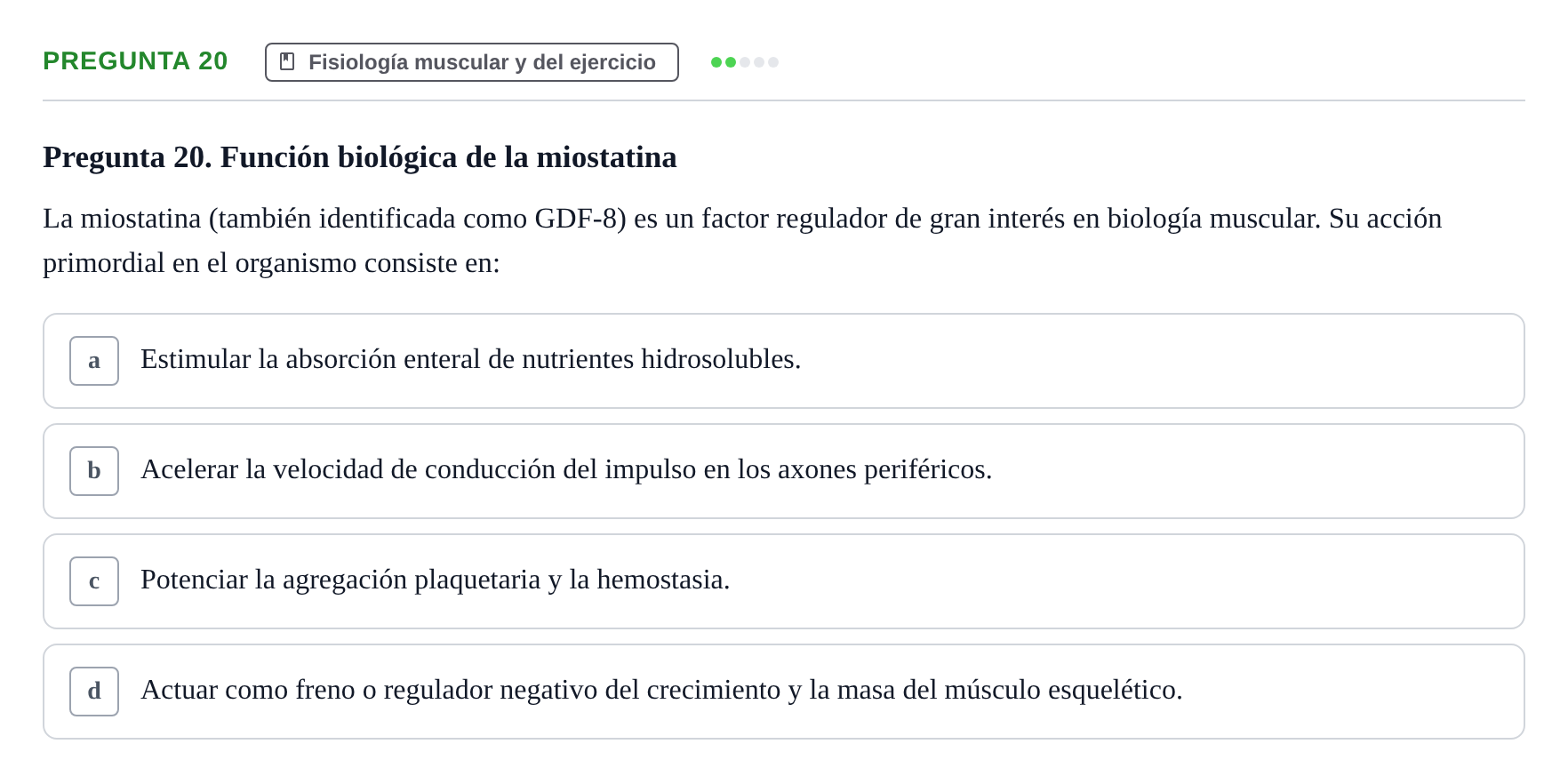 Enunciado: Pregunta 20