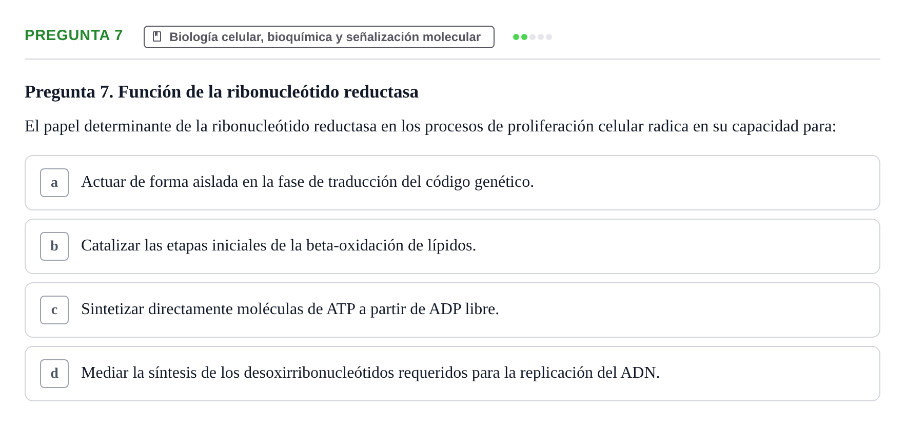 Enunciado: Pregunta 7
