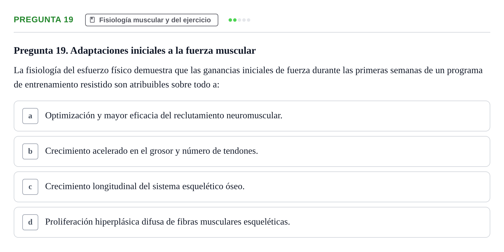 Enunciado: Pregunta 19