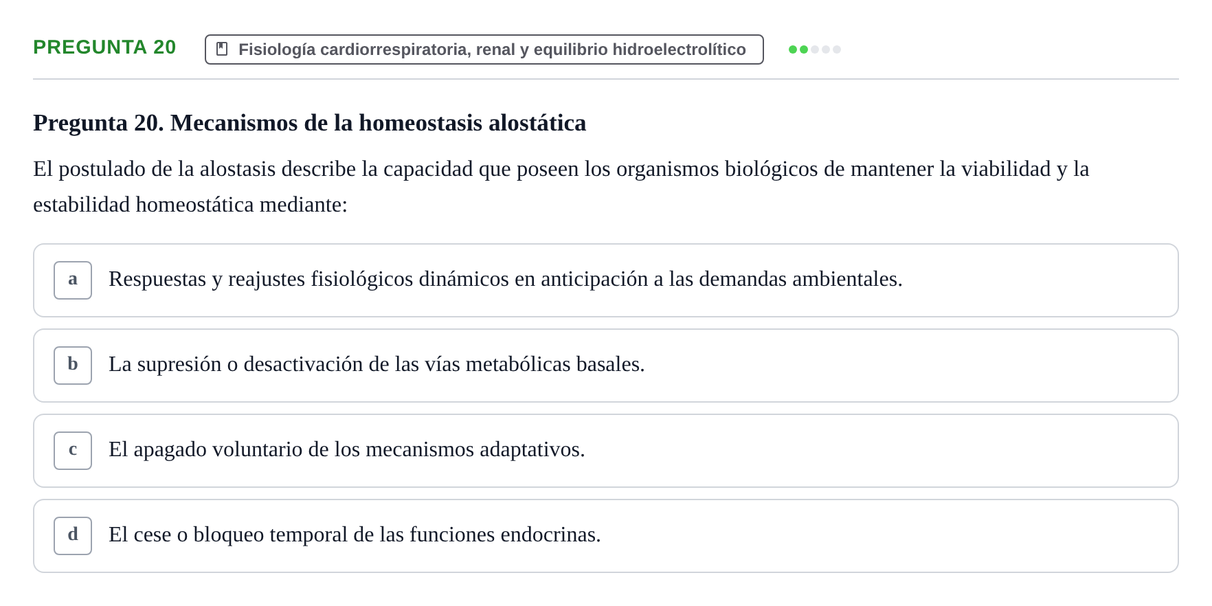 Enunciado: Pregunta 20