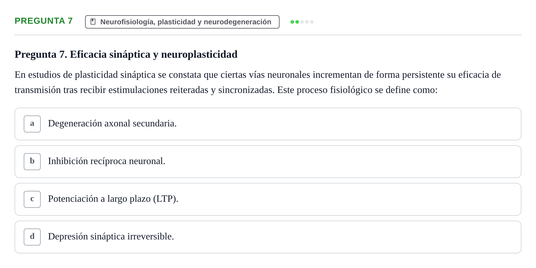 Enunciado: Pregunta 7