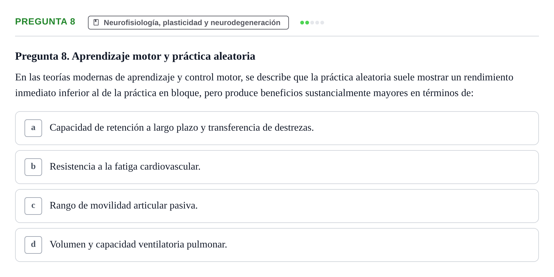 Enunciado: Pregunta 8
