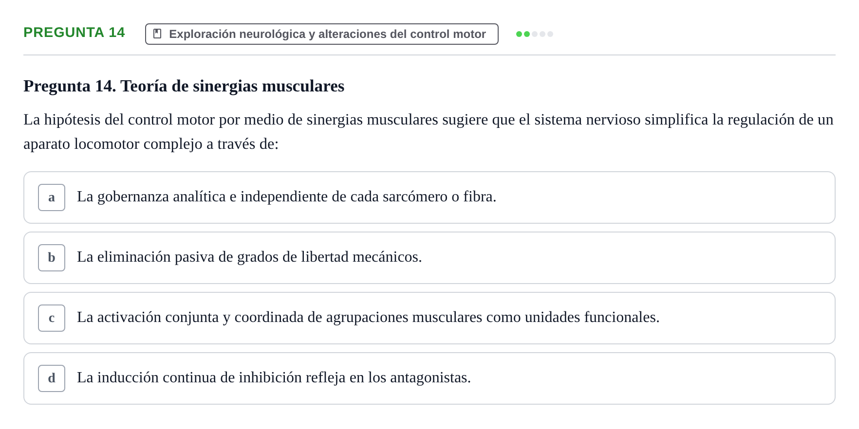 Enunciado: Pregunta 14
