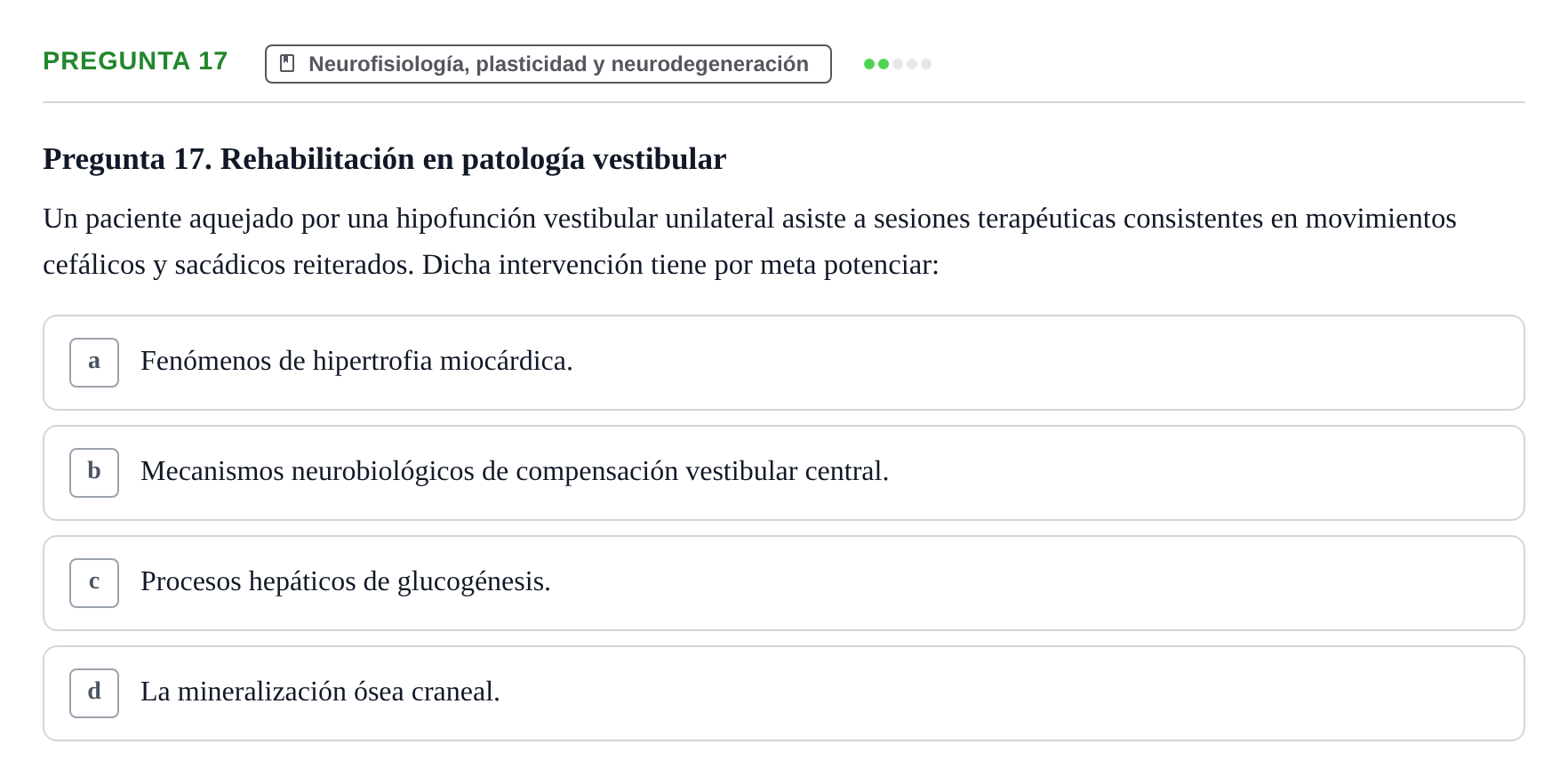 Enunciado: Pregunta 17