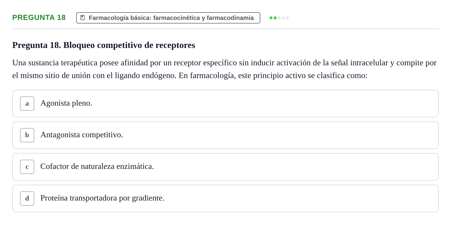 Enunciado: Pregunta 18