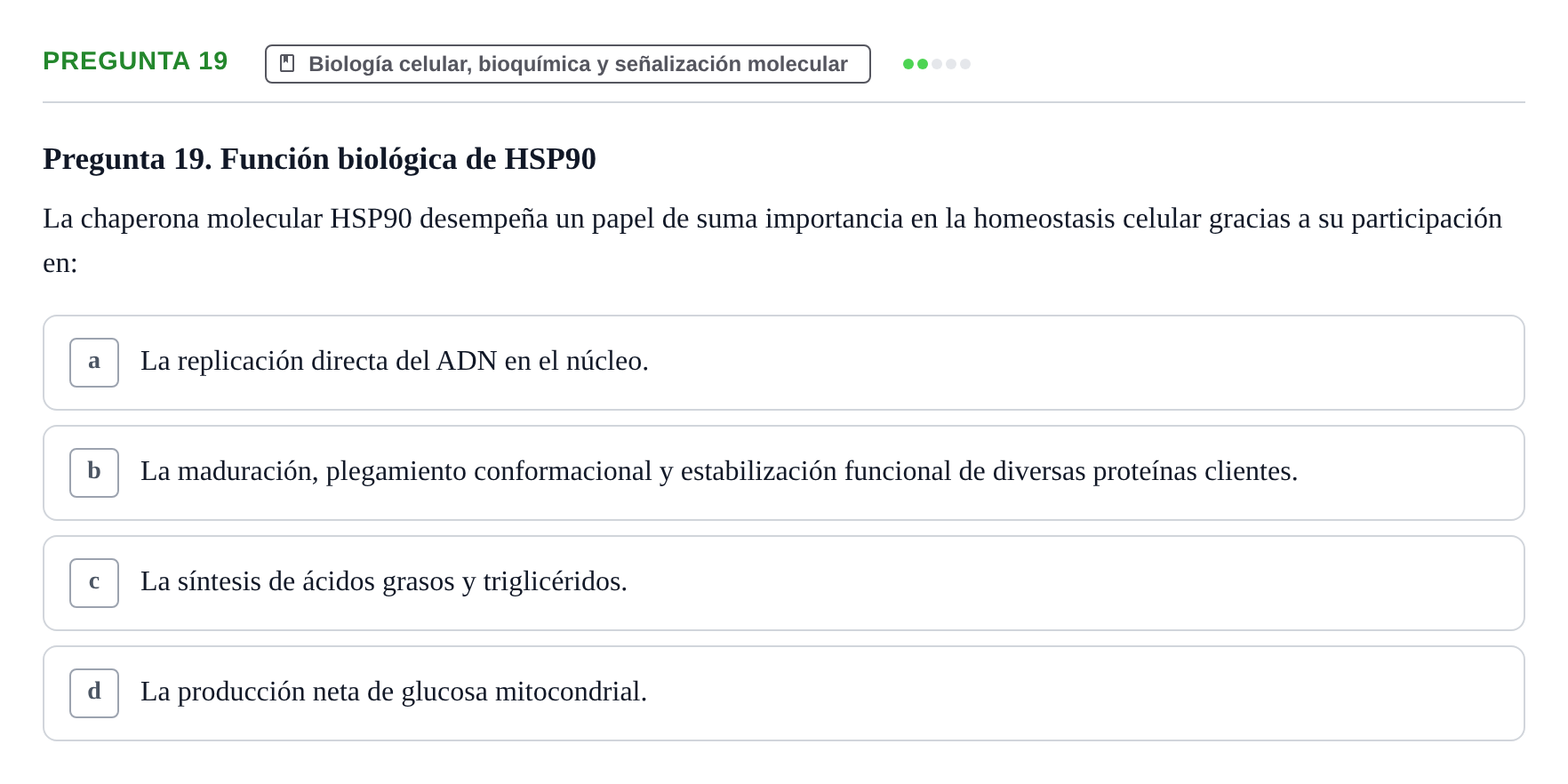 Enunciado: Pregunta 19