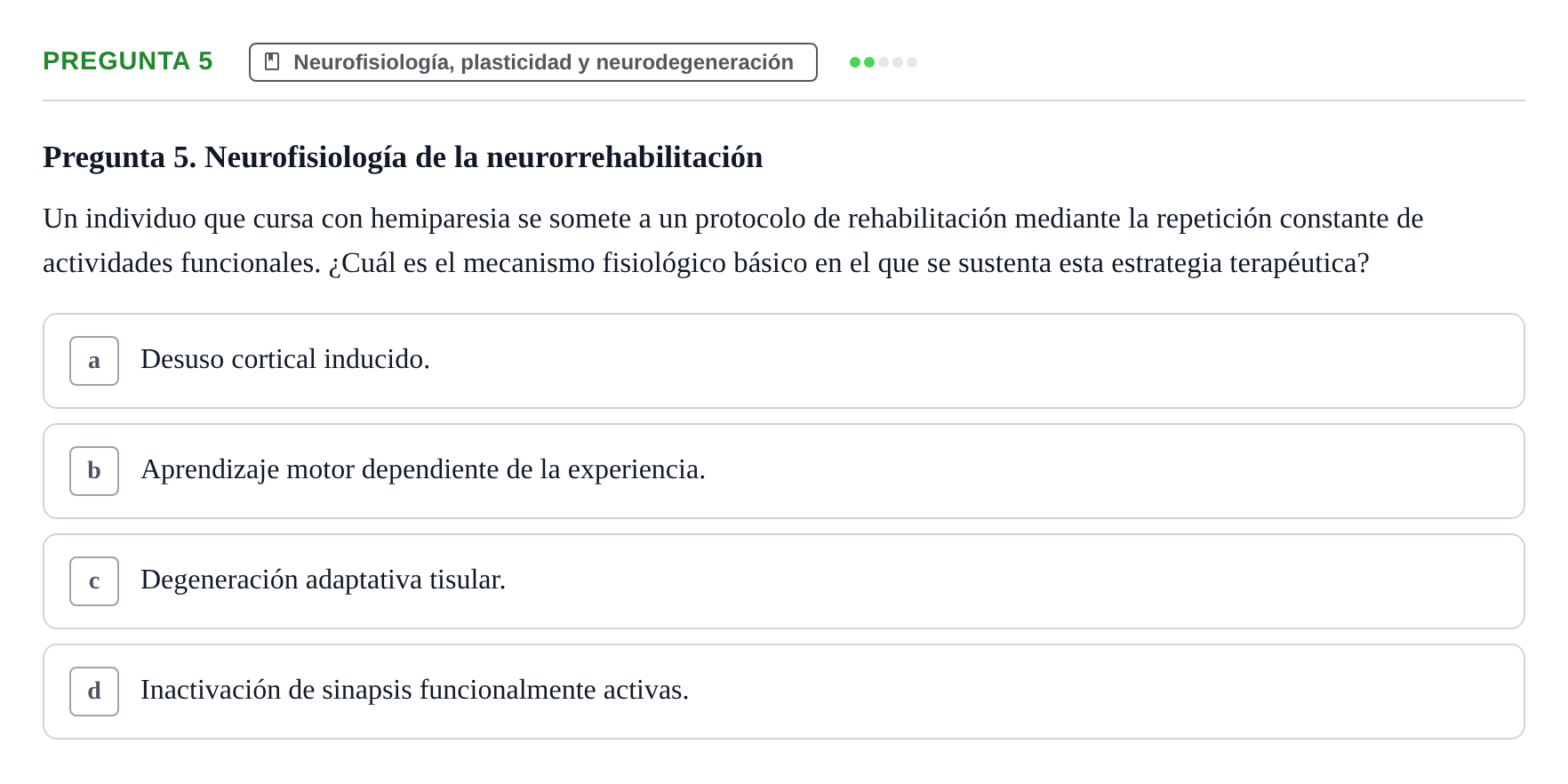 Enunciado: Pregunta 5