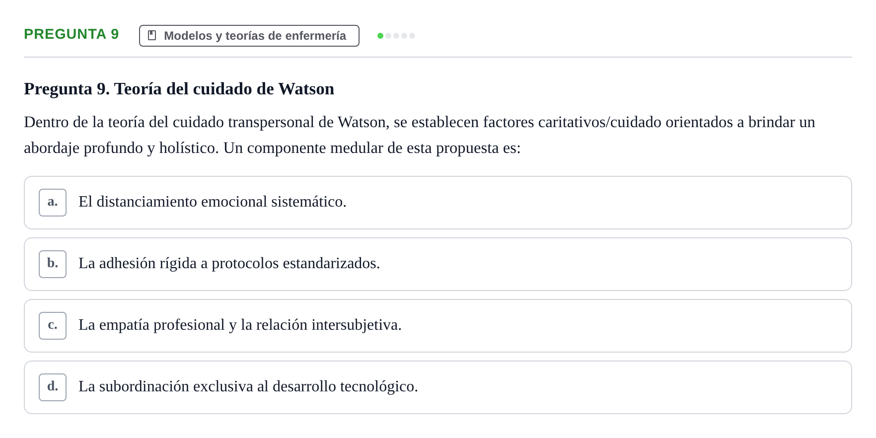Enunciado: Pregunta 9