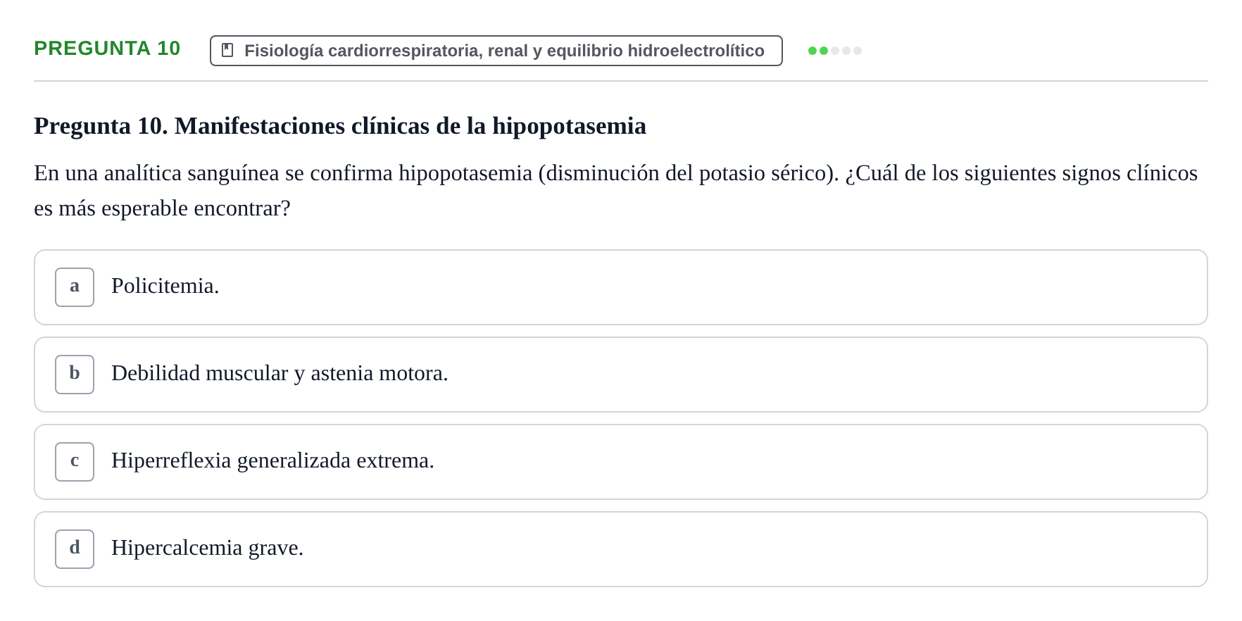 Enunciado: Pregunta 10