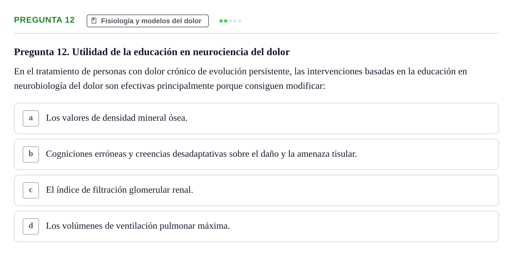 Enunciado: Pregunta 12