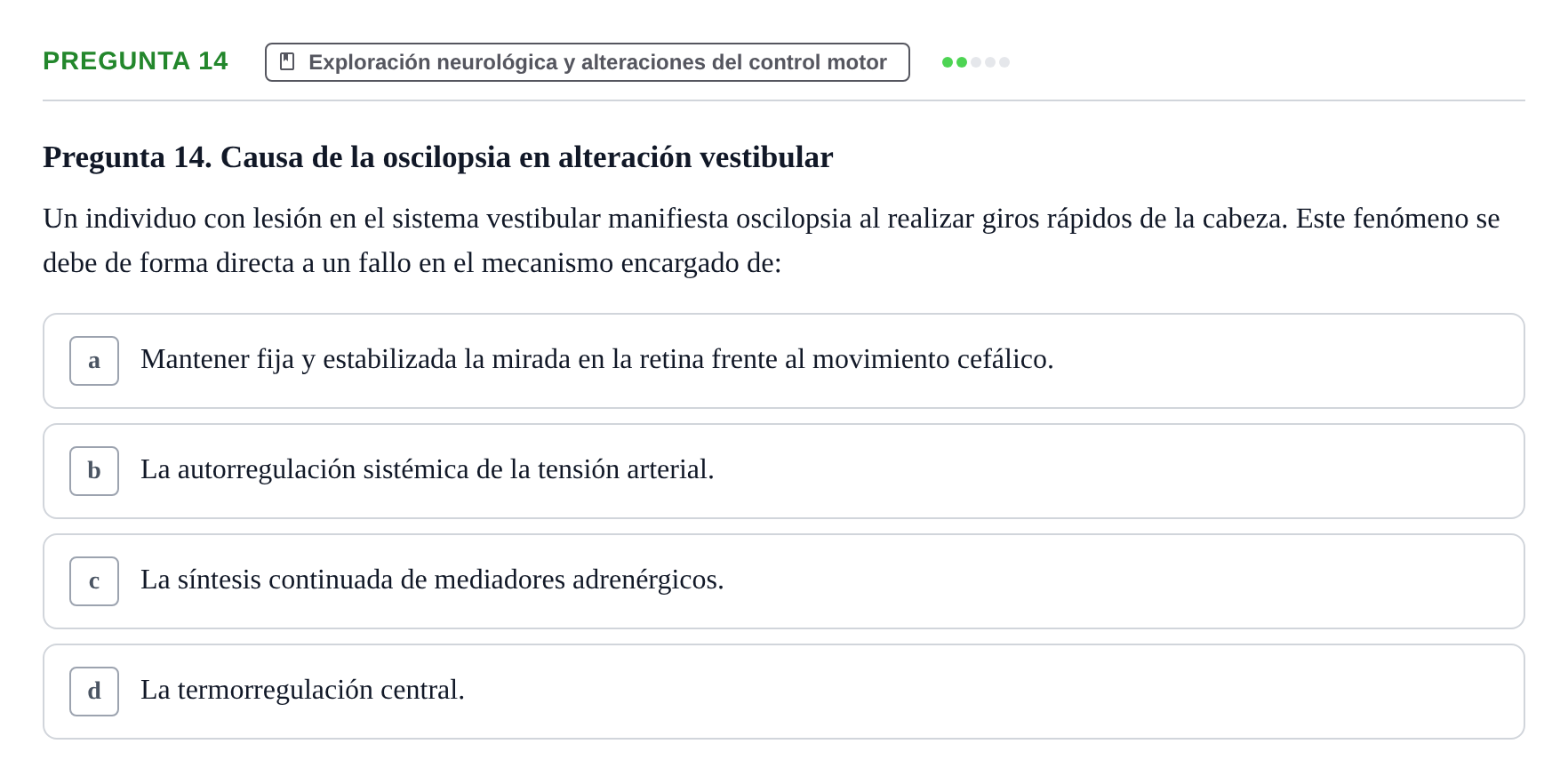 Enunciado: Pregunta 14