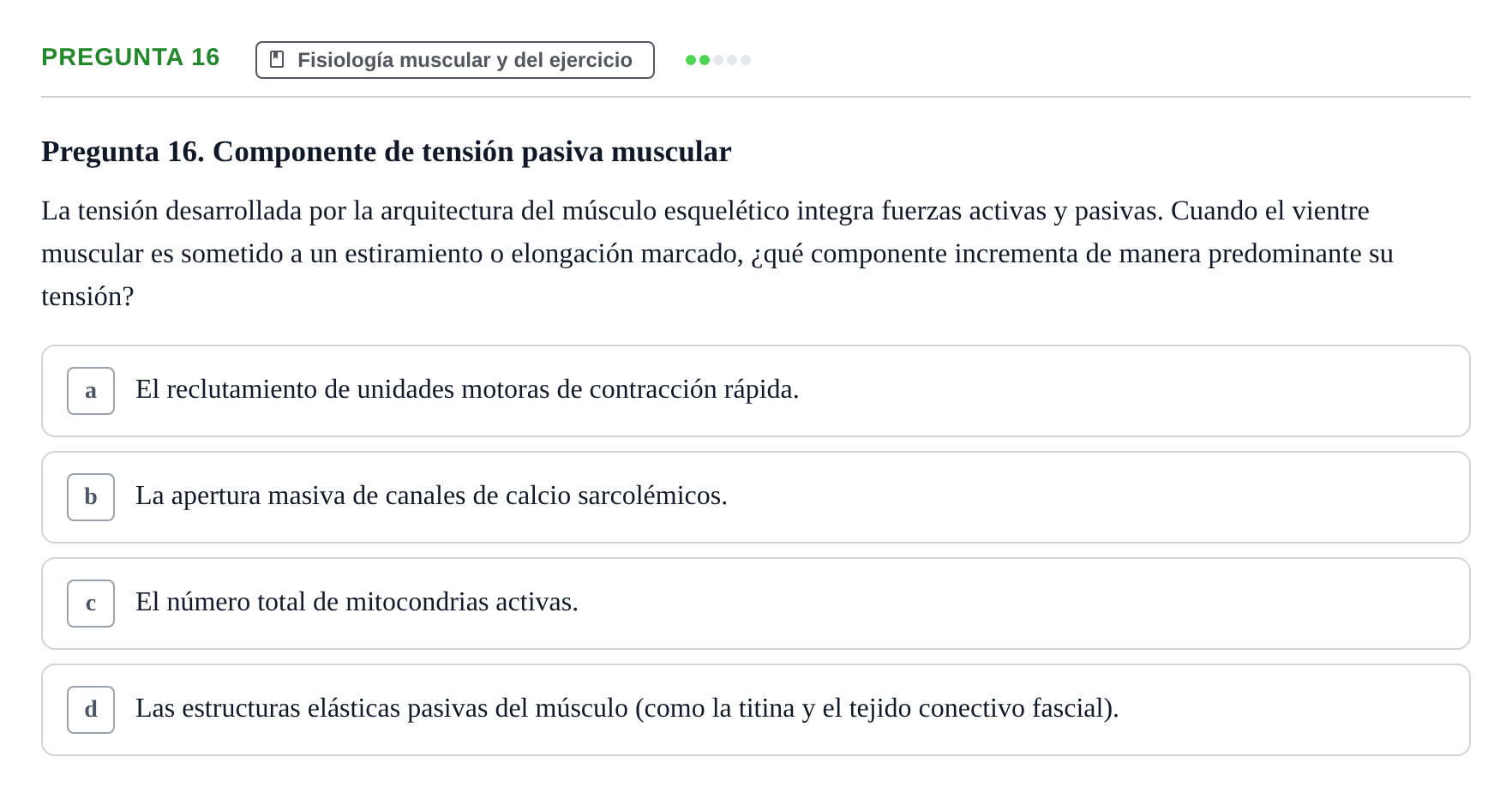 Enunciado: Pregunta 16