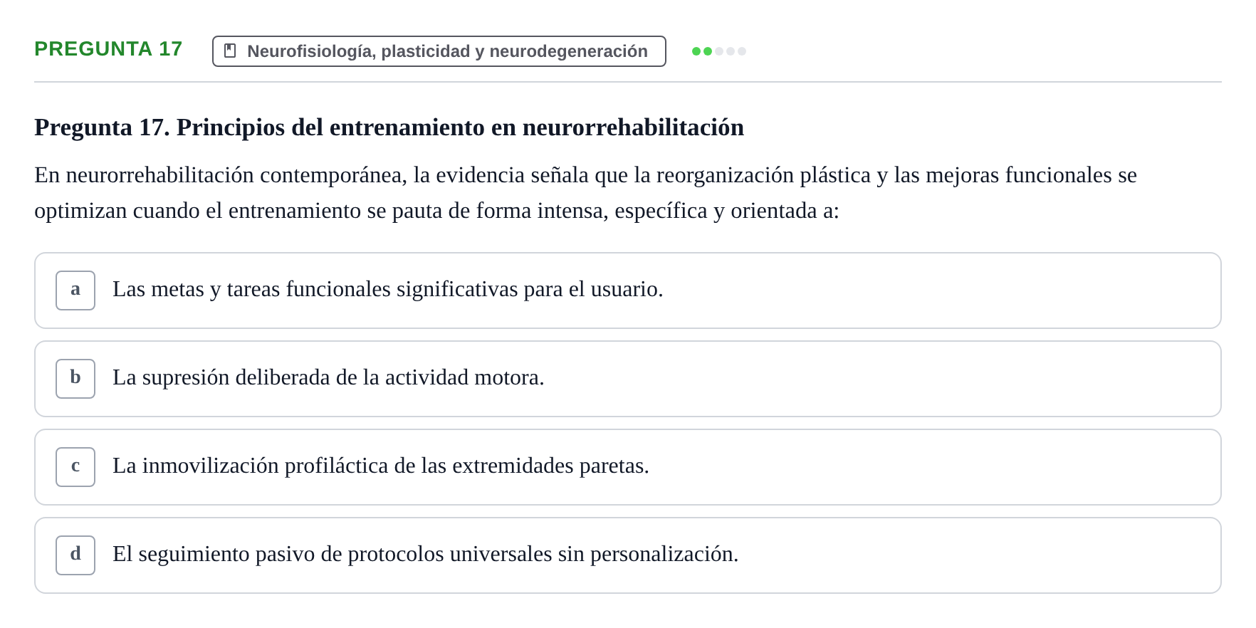 Enunciado: Pregunta 17