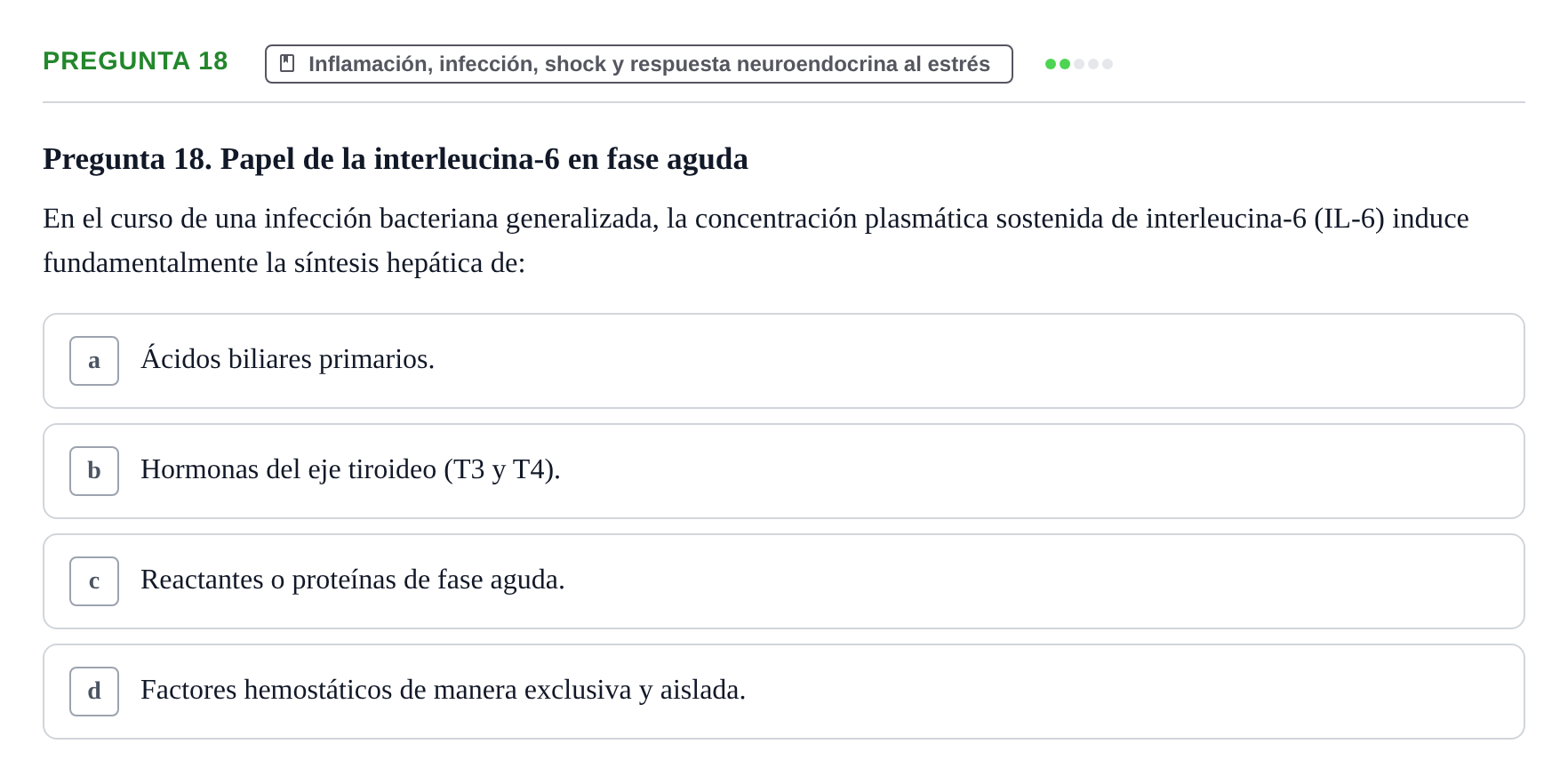 Enunciado: Pregunta 18