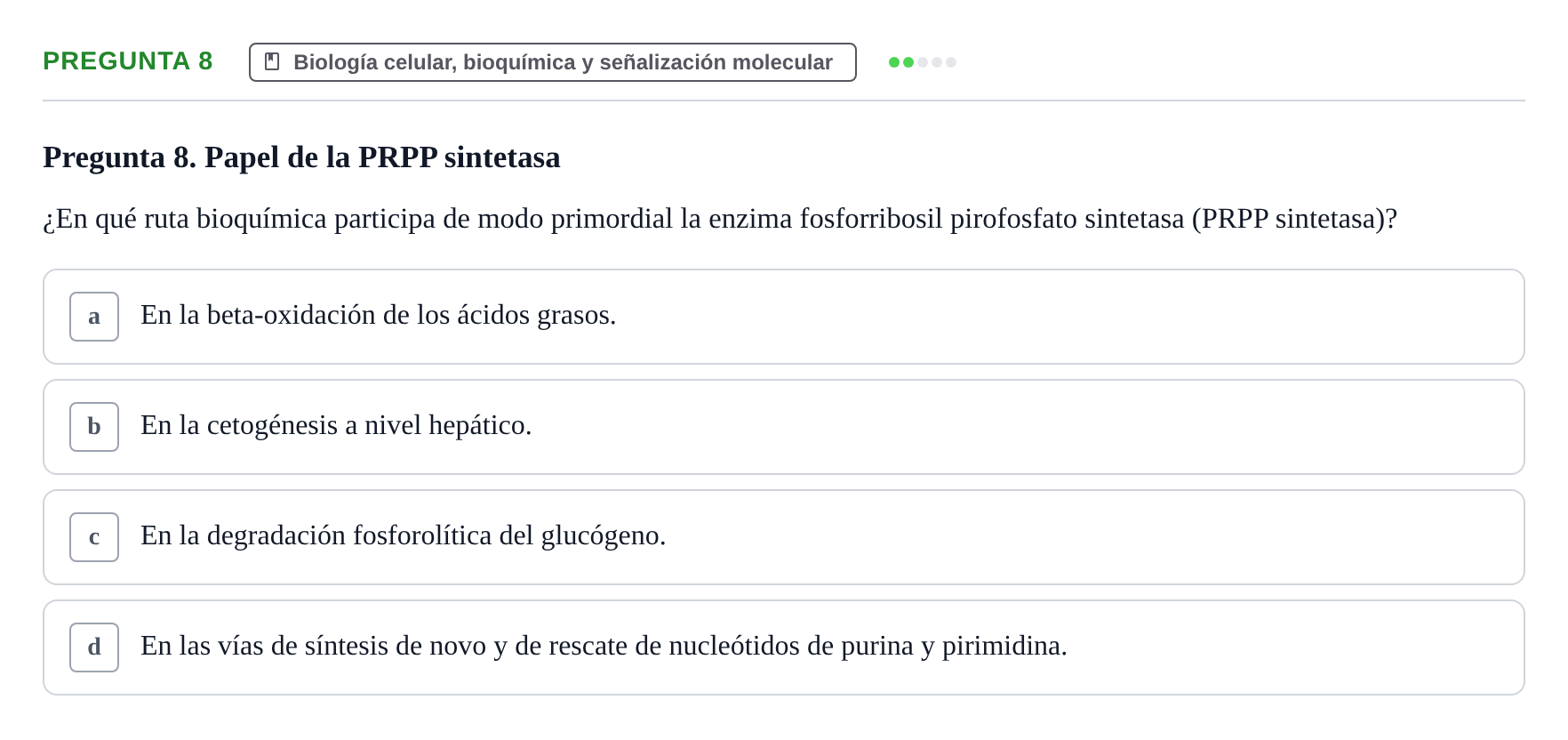 Enunciado: Pregunta 8
