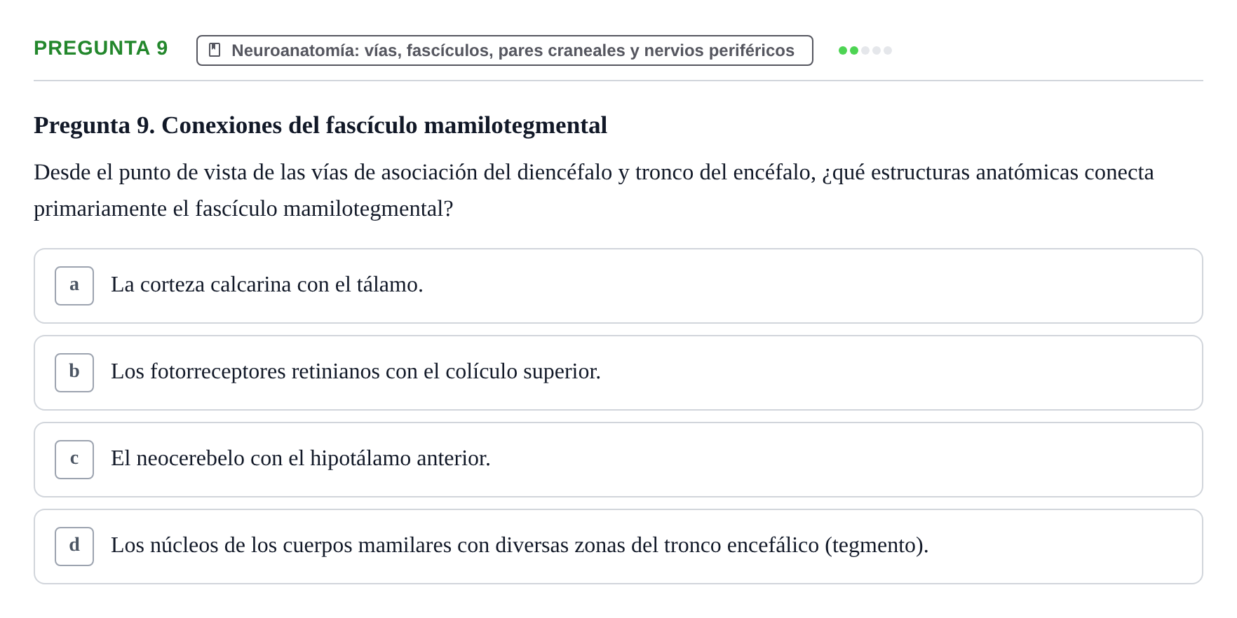Enunciado: Pregunta 9