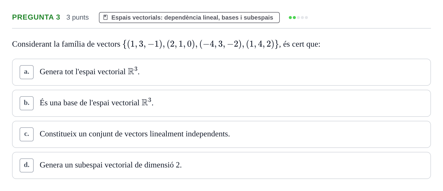Enunciado: Pregunta 3 · Matemàtiques I UB 2018