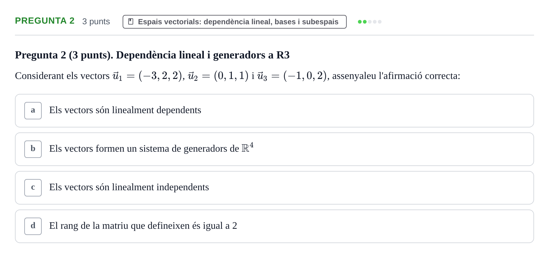 Enunciado: Pregunta 2 · Matemàtiques I UB 2016