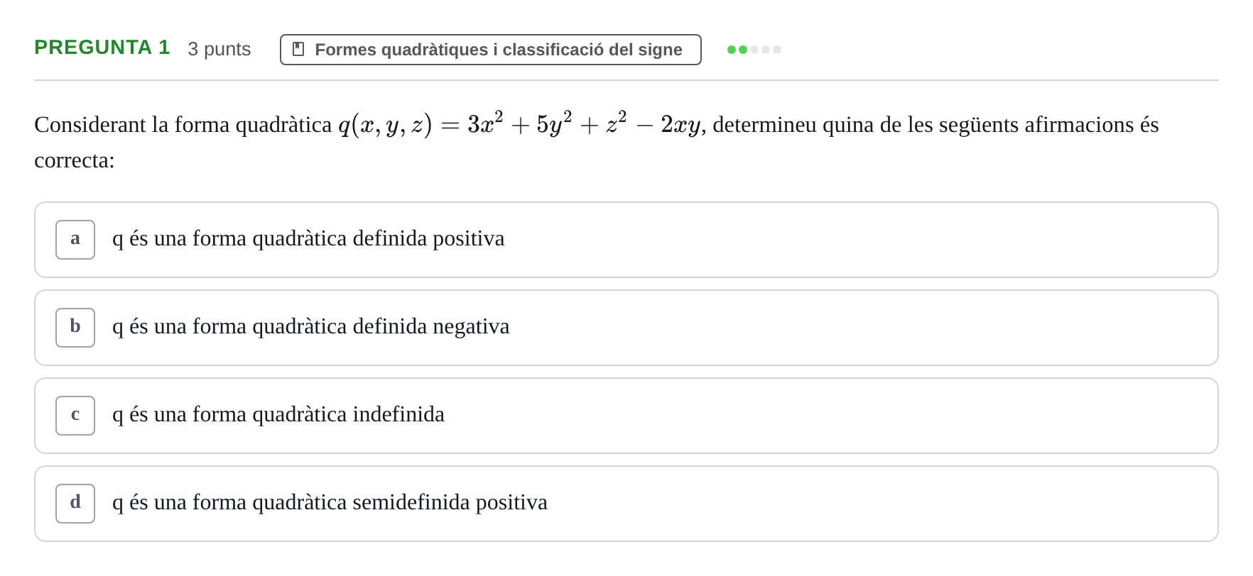 Enunciado: Pregunta 1 · Matemàtiques I UB 2018