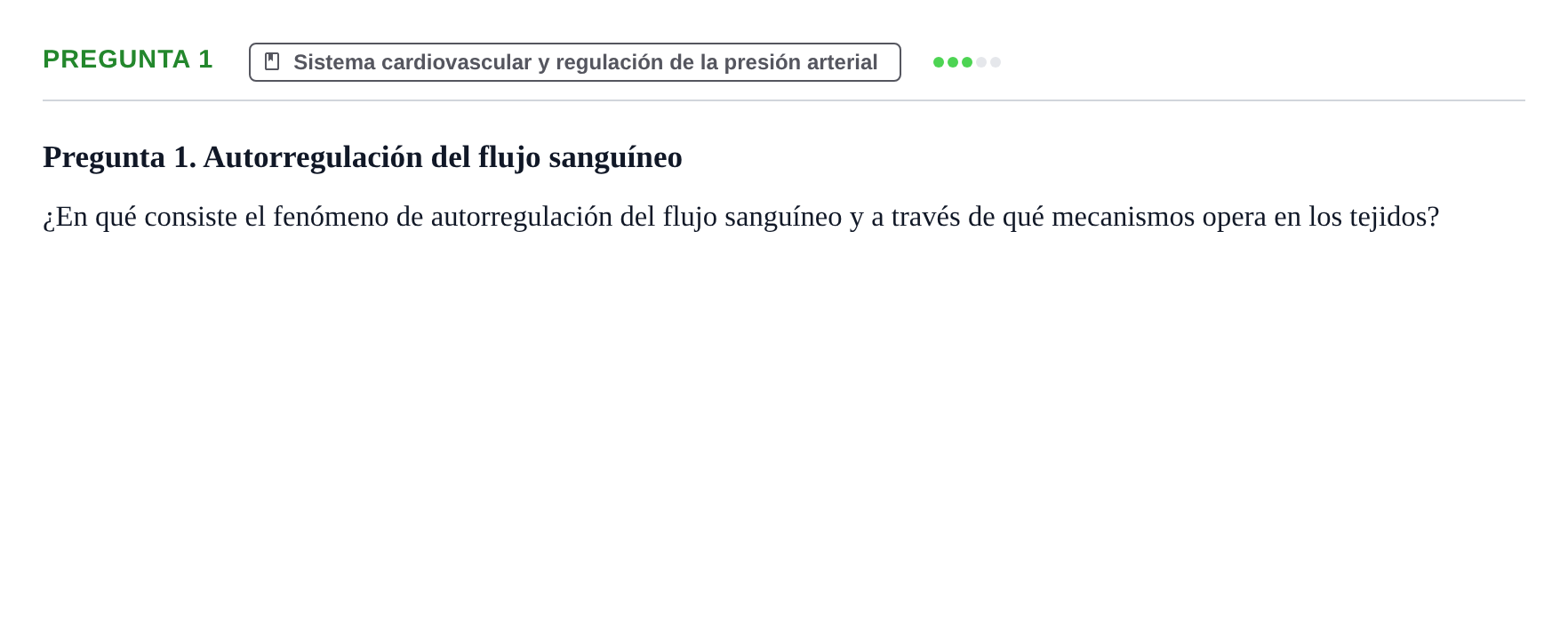 Enunciado: Pregunta 1 · Fisiología Humana URV Examen de Repaso: Fisiología del Sistema Cardiovascular