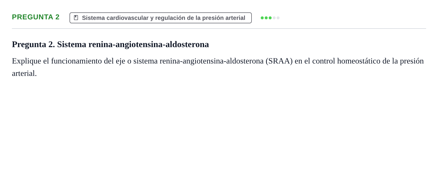 Enunciado: Pregunta 2 · Fisiología Humana URV Examen de Repaso: Fisiología del Sistema Cardiovascular