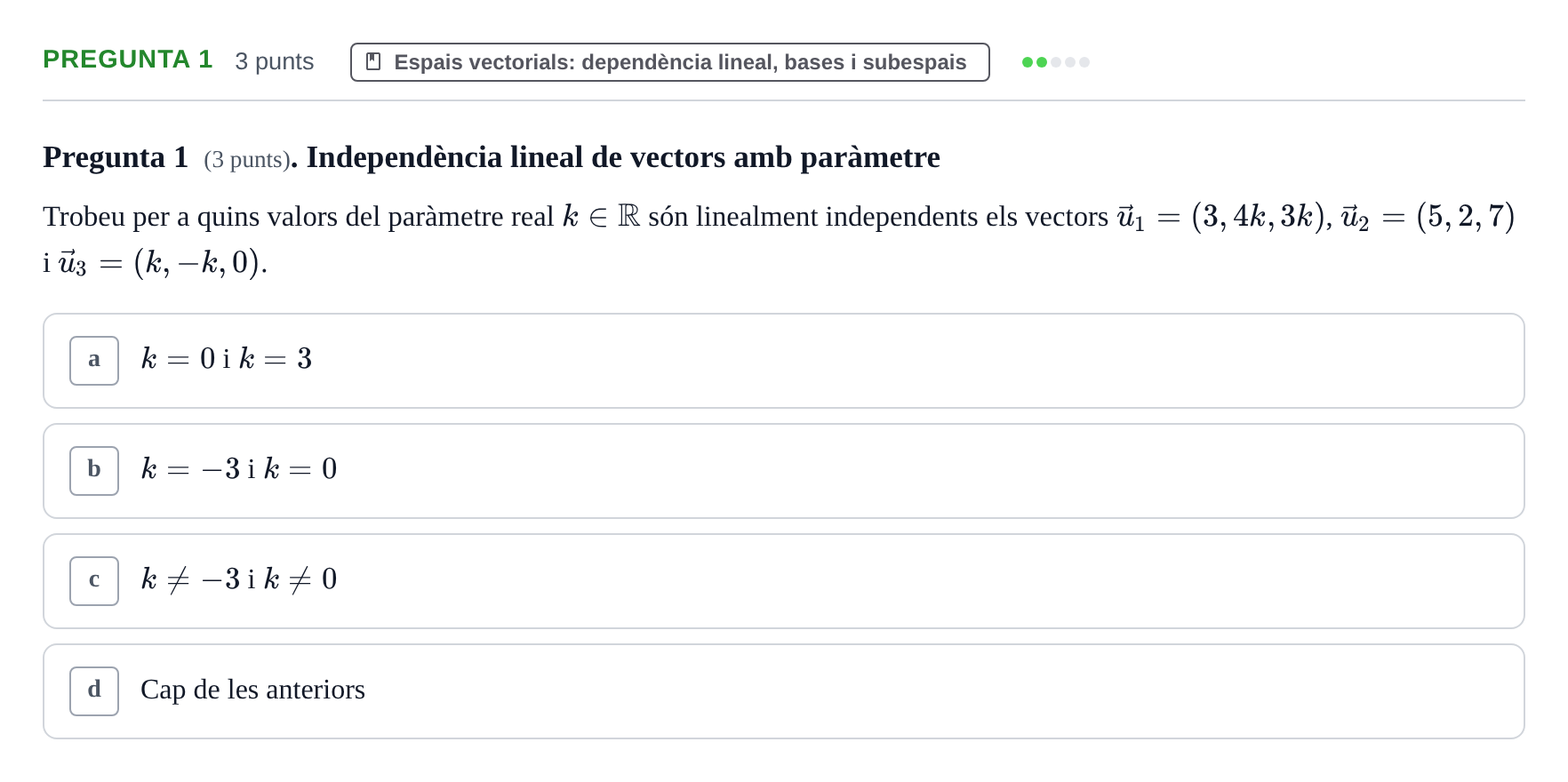 Enunciado: Pregunta 1 · Matemàtiques I UB 2015
