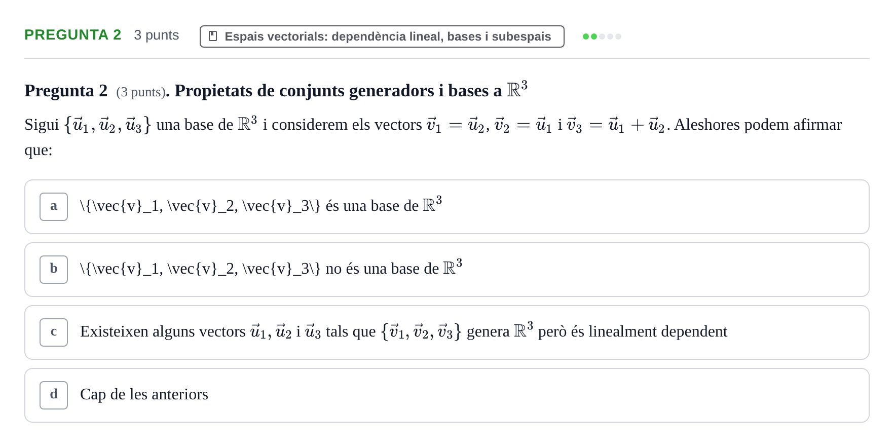 Enunciado: Pregunta 2 · Matemàtiques I UB 2015