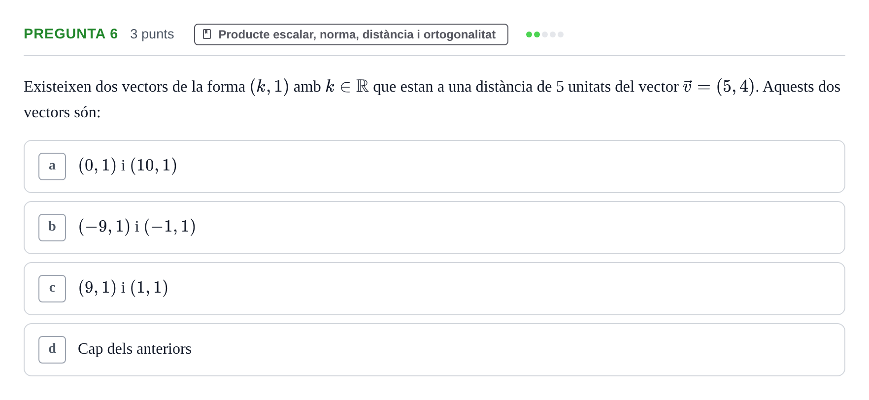 Enunciado: Pregunta 6 · Matemàtiques I UB 2015