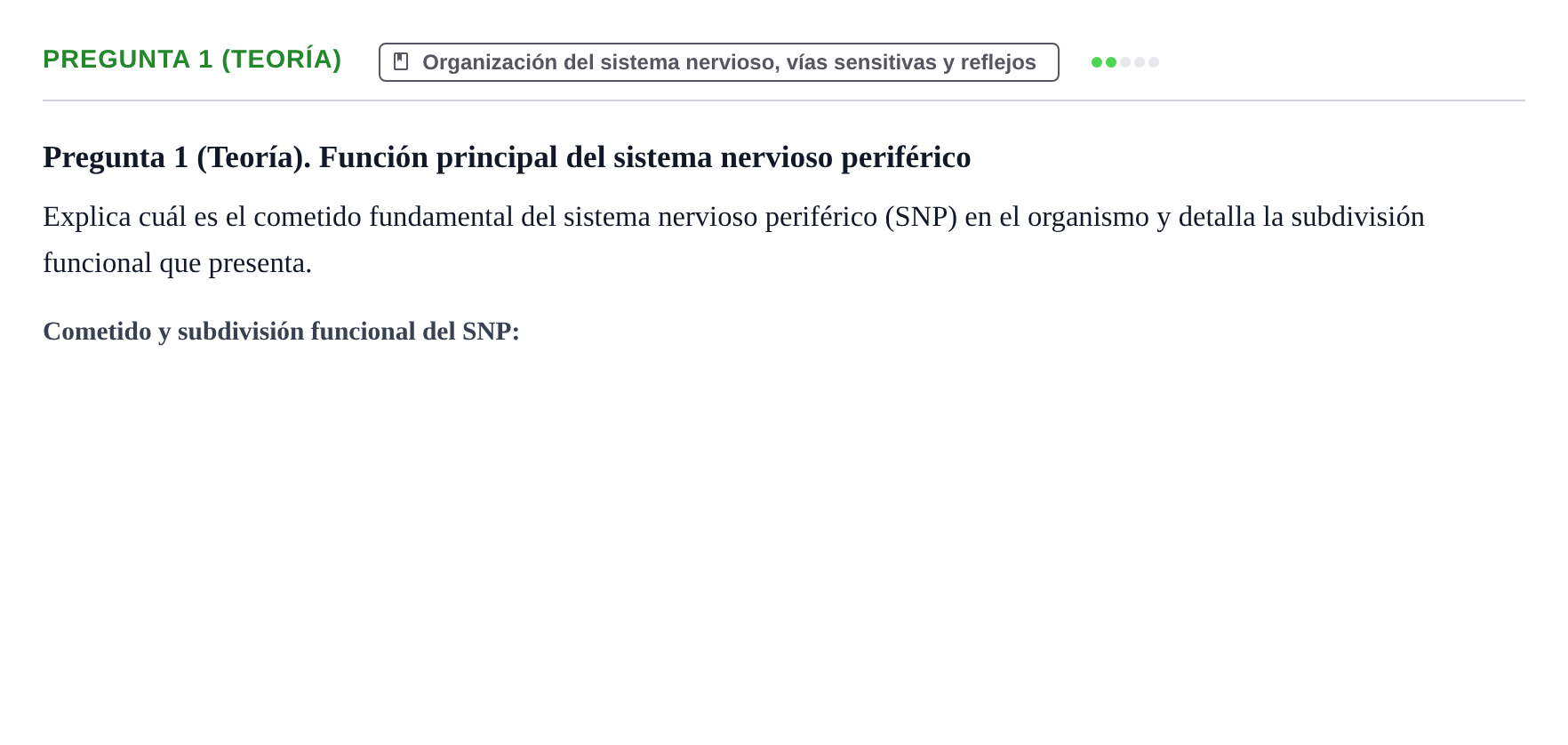 Enunciado: Pregunta 1 (Teoría) · Fisiología Humana URV Examen de repaso: Fisiología del Sistema Nervioso