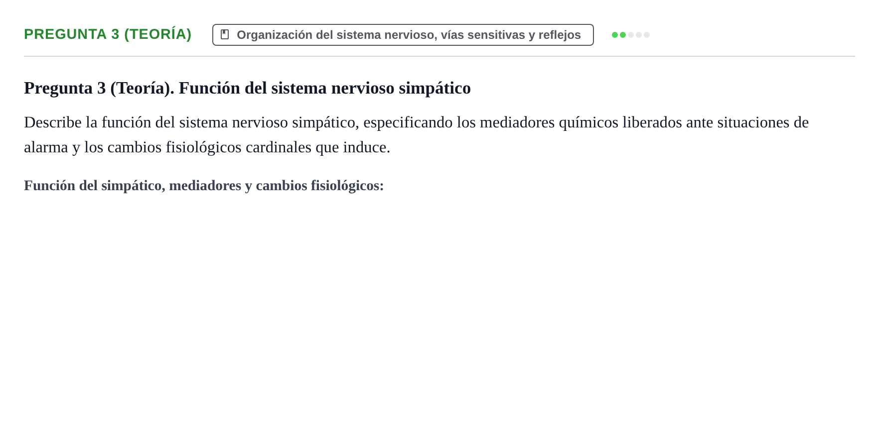 Enunciado: Pregunta 3 (Teoría) · Fisiología Humana URV Examen de repaso: Fisiología del Sistema Nervioso