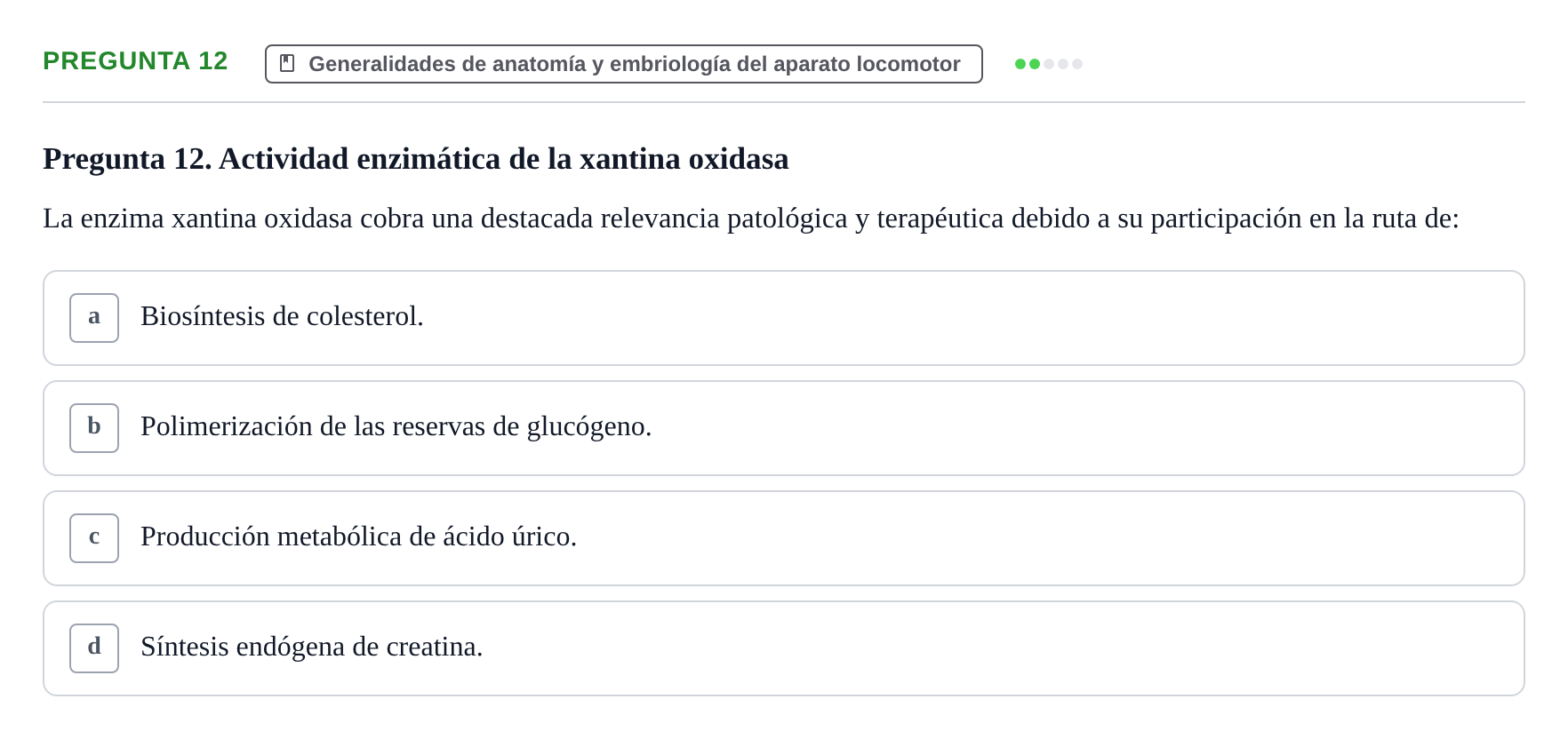 Enunciado: Pregunta 12