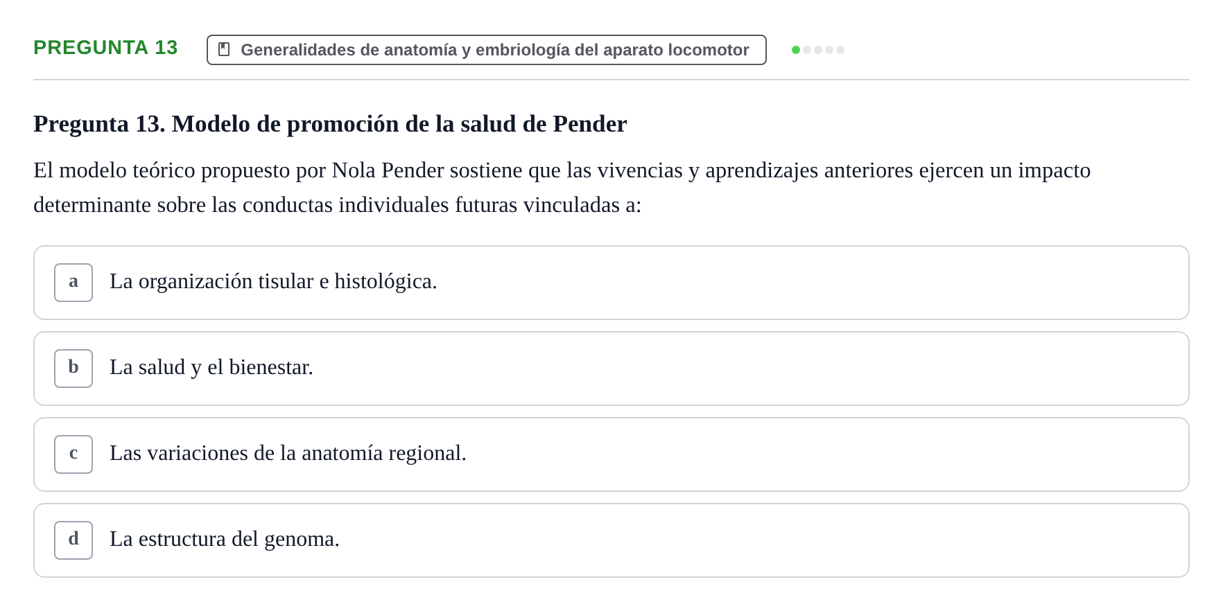 Enunciado: Pregunta 13