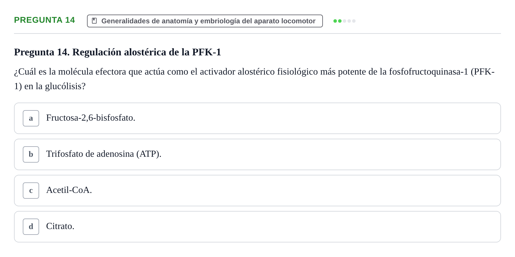 Enunciado: Pregunta 14