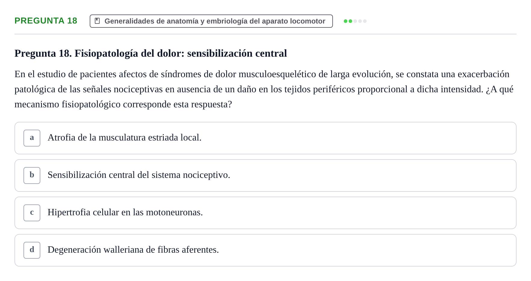 Enunciado: Pregunta 18
