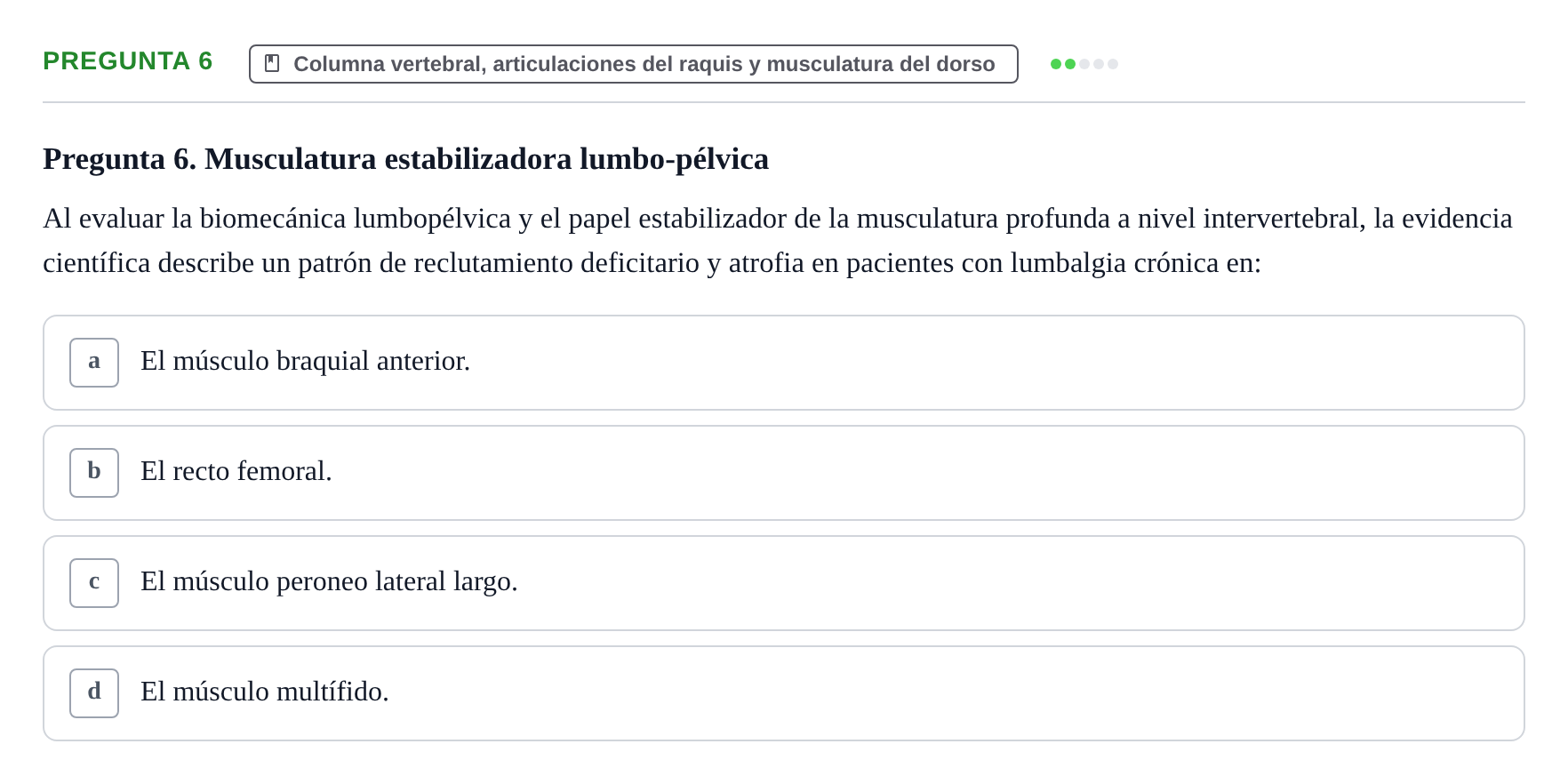 Enunciado: Pregunta 6