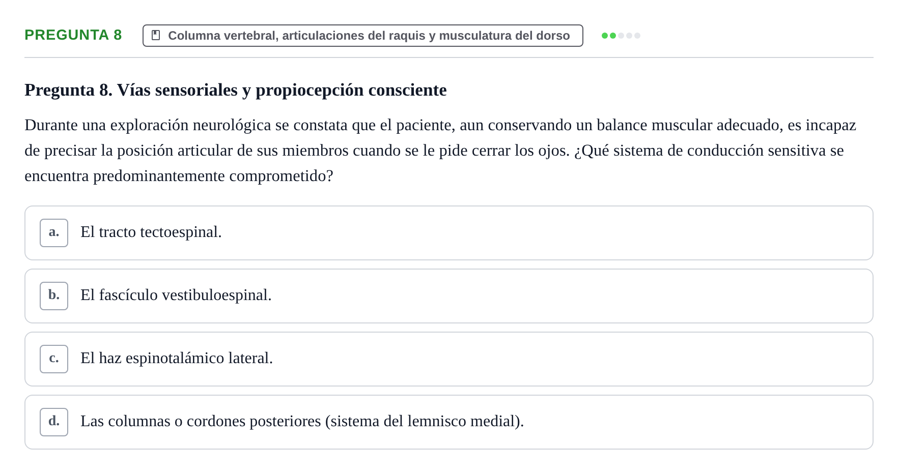 Enunciado: Pregunta 8