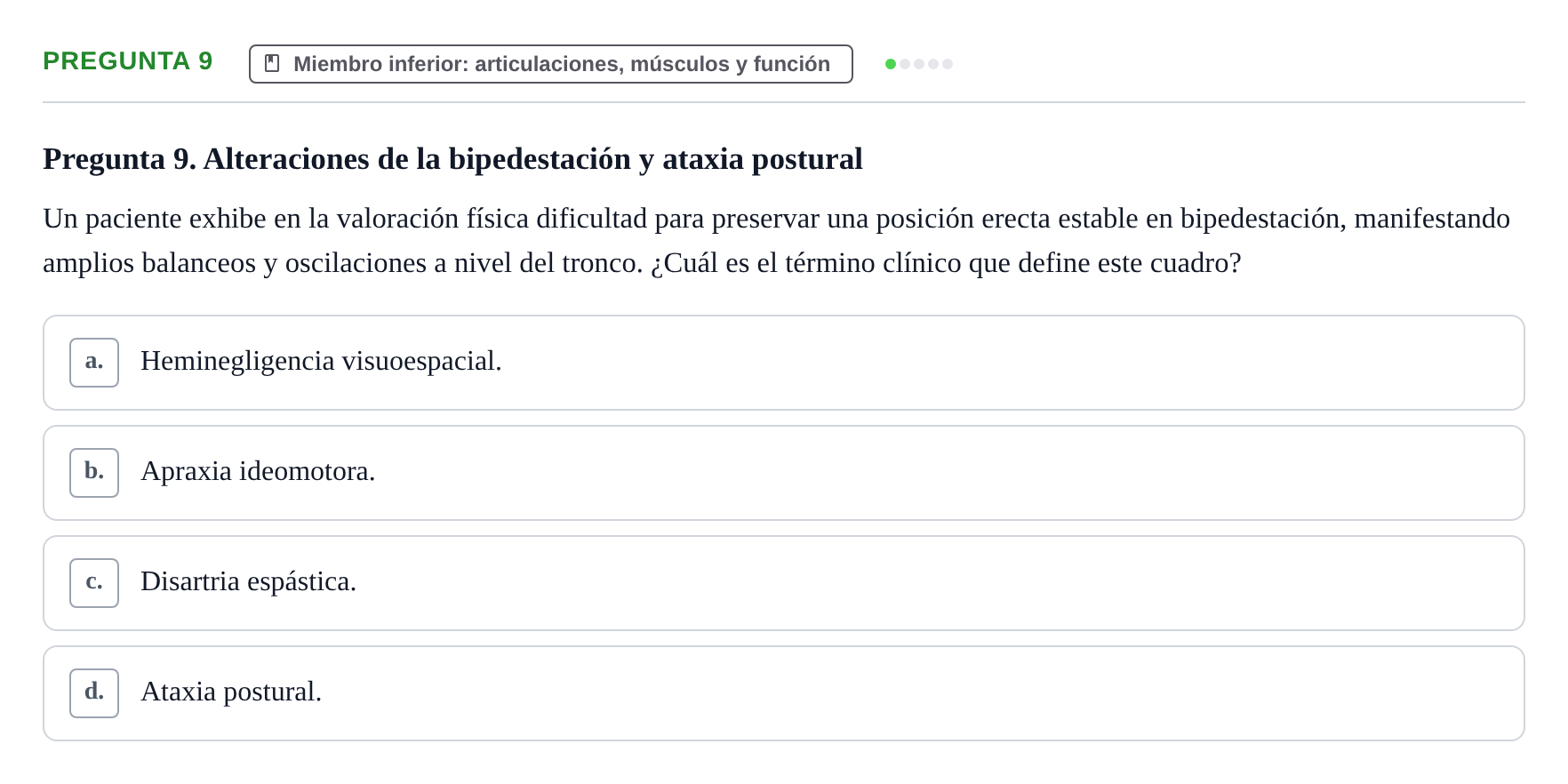 Enunciado: Pregunta 9