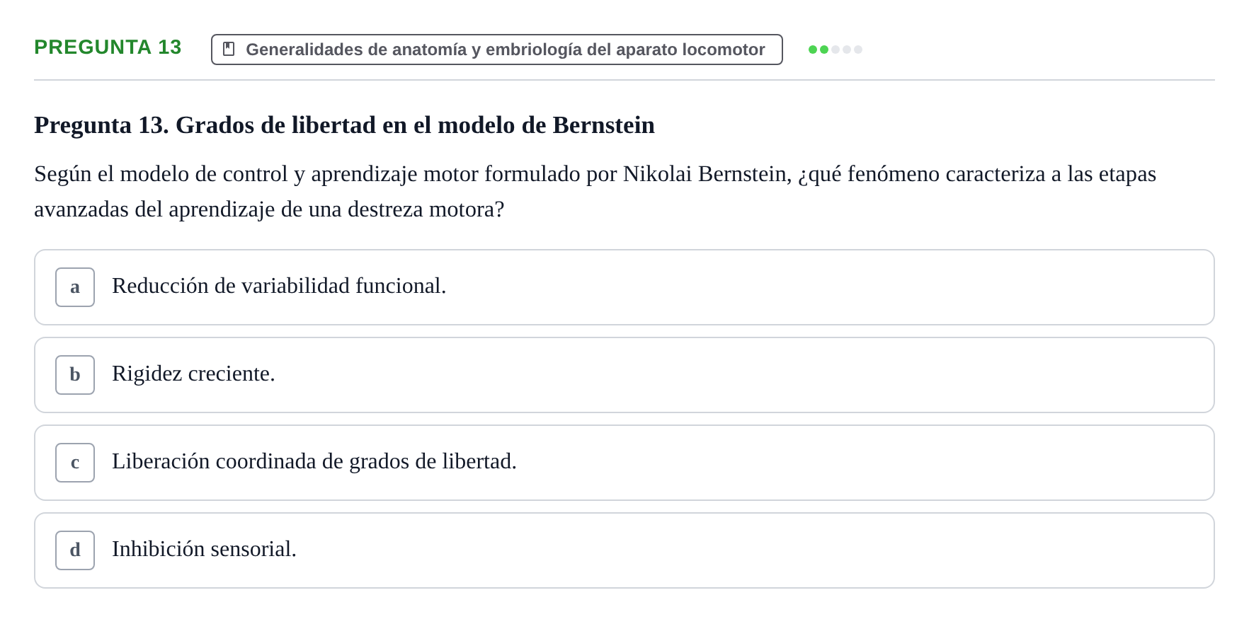 Enunciado: Pregunta 13