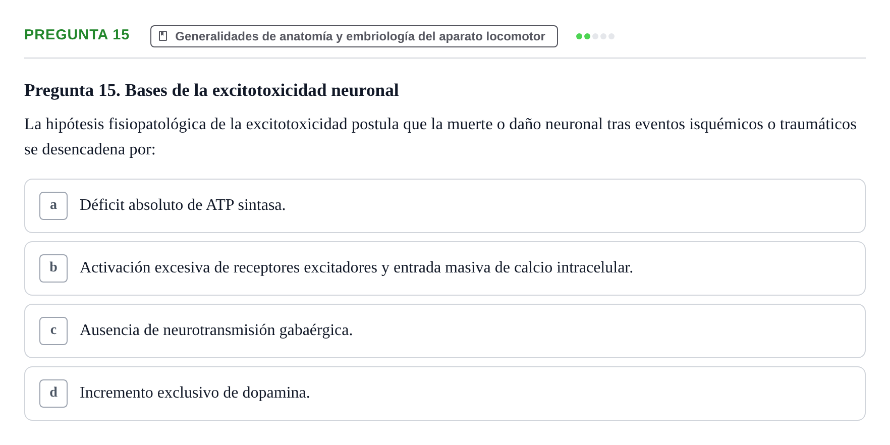 Enunciado: Pregunta 15